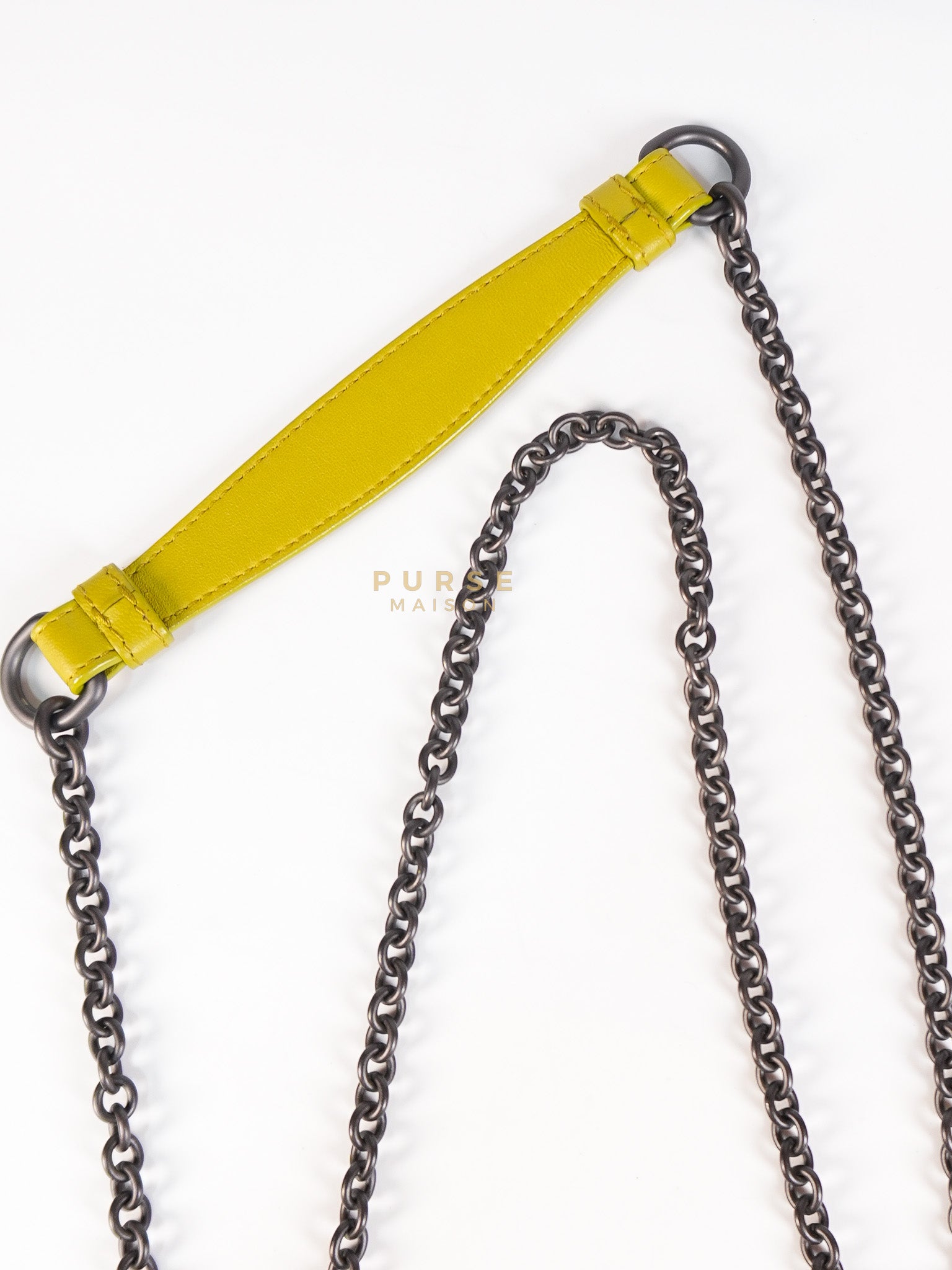 Olimpia Bag in Lime Green Intrecciato Woven Nappa Leather | Purse Maison Luxury Bags Shop