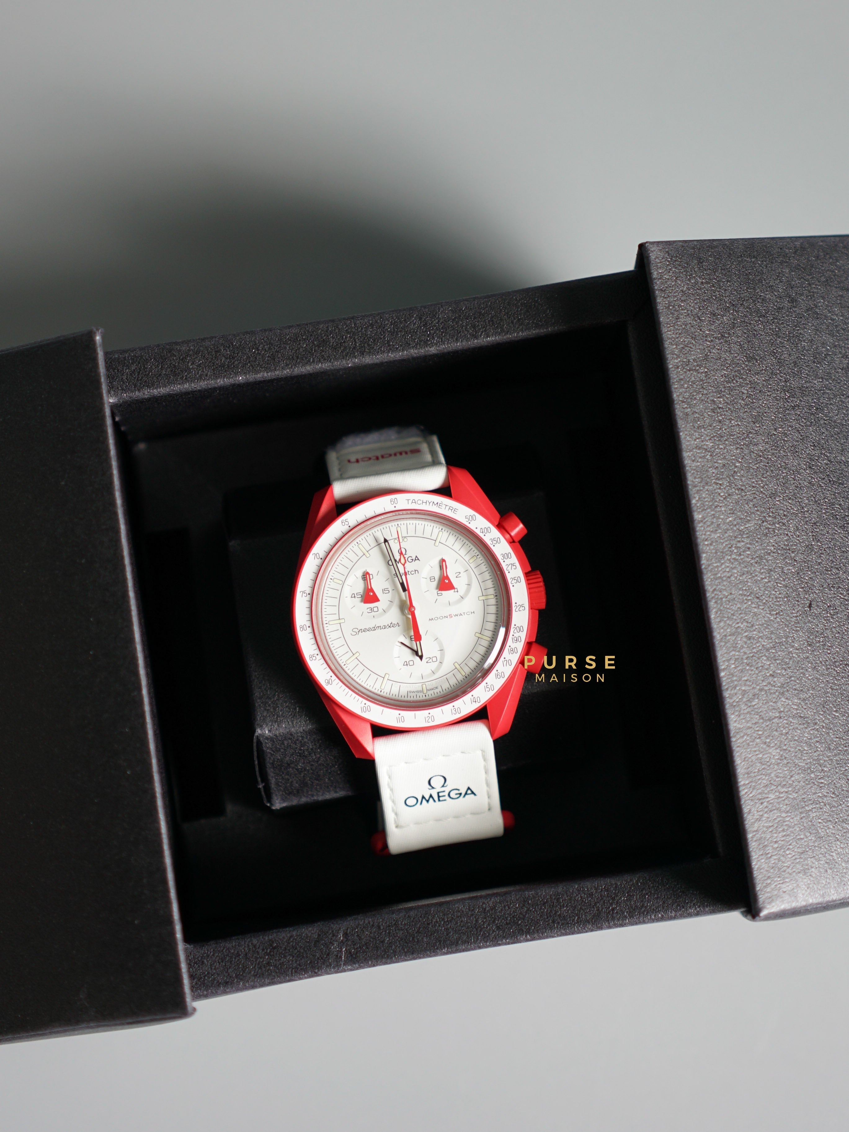 Omega x Swatch Bioceramic MoonSwatch Collection Mission to Mars | Purse Maison Luxury Bags Shop