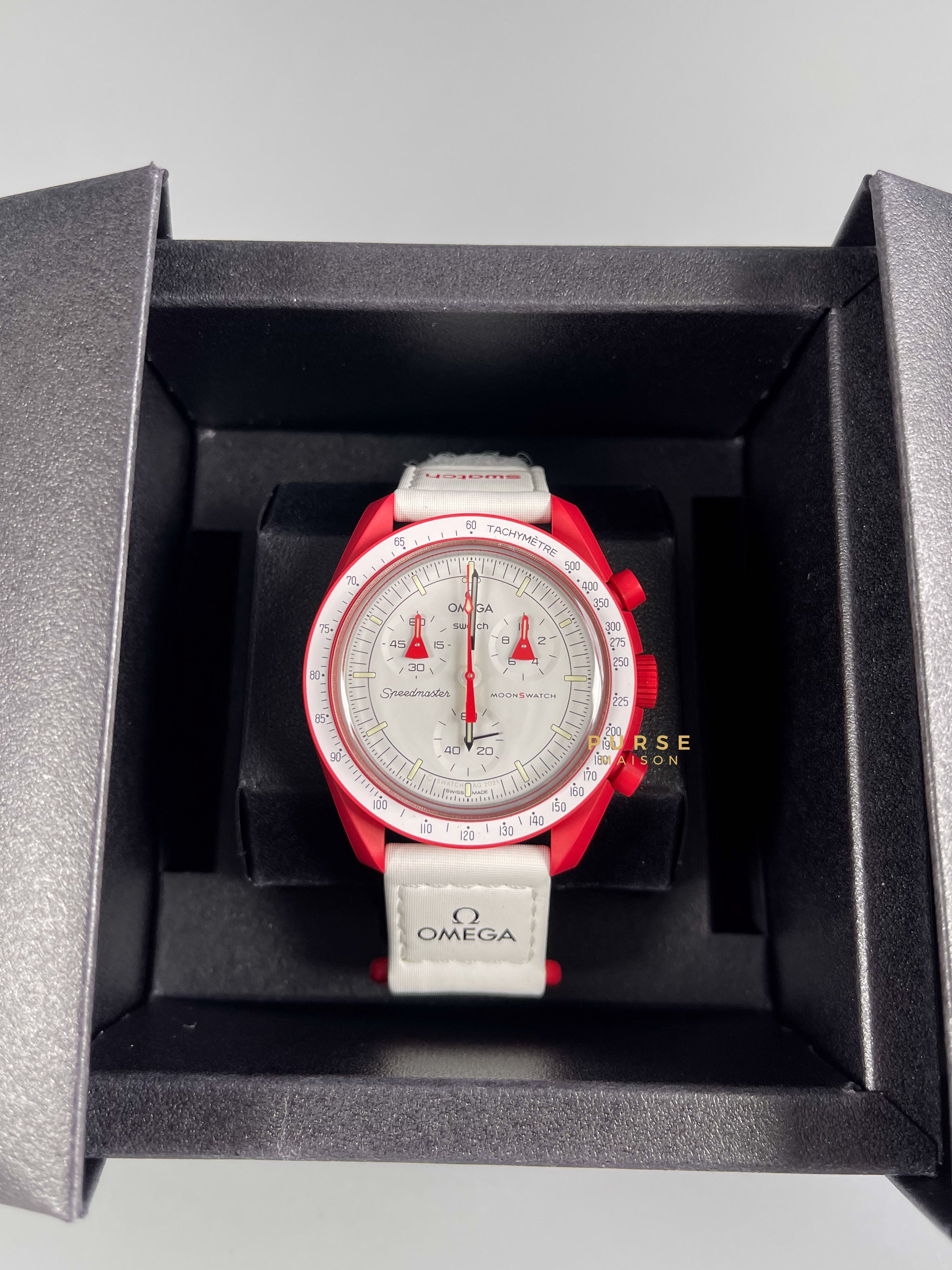 Omega x Swatch Bioceramic MoonSwatch Collection Mission to Mars | Purse Maison Luxury Bags Shop