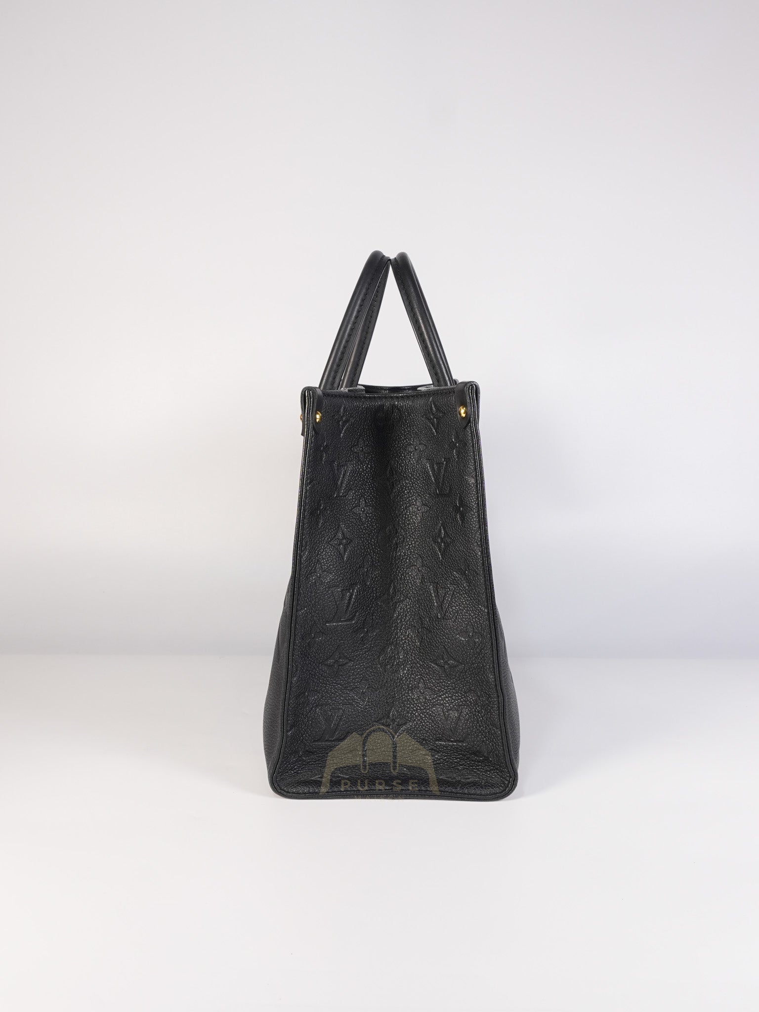 On The Go MM in Black Empreinte Leather & Gold Hardware Microchip | Purse Maison Luxury Bags Shop