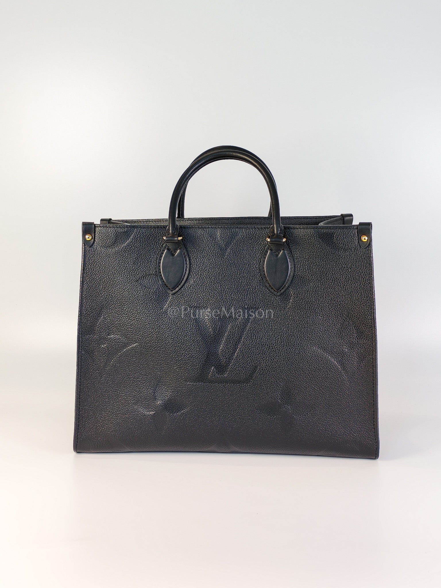 On The Go MM (OTG) Black in Monogram Empreinte Leather (Microchip) | Purse Maison Luxury Bags Shop