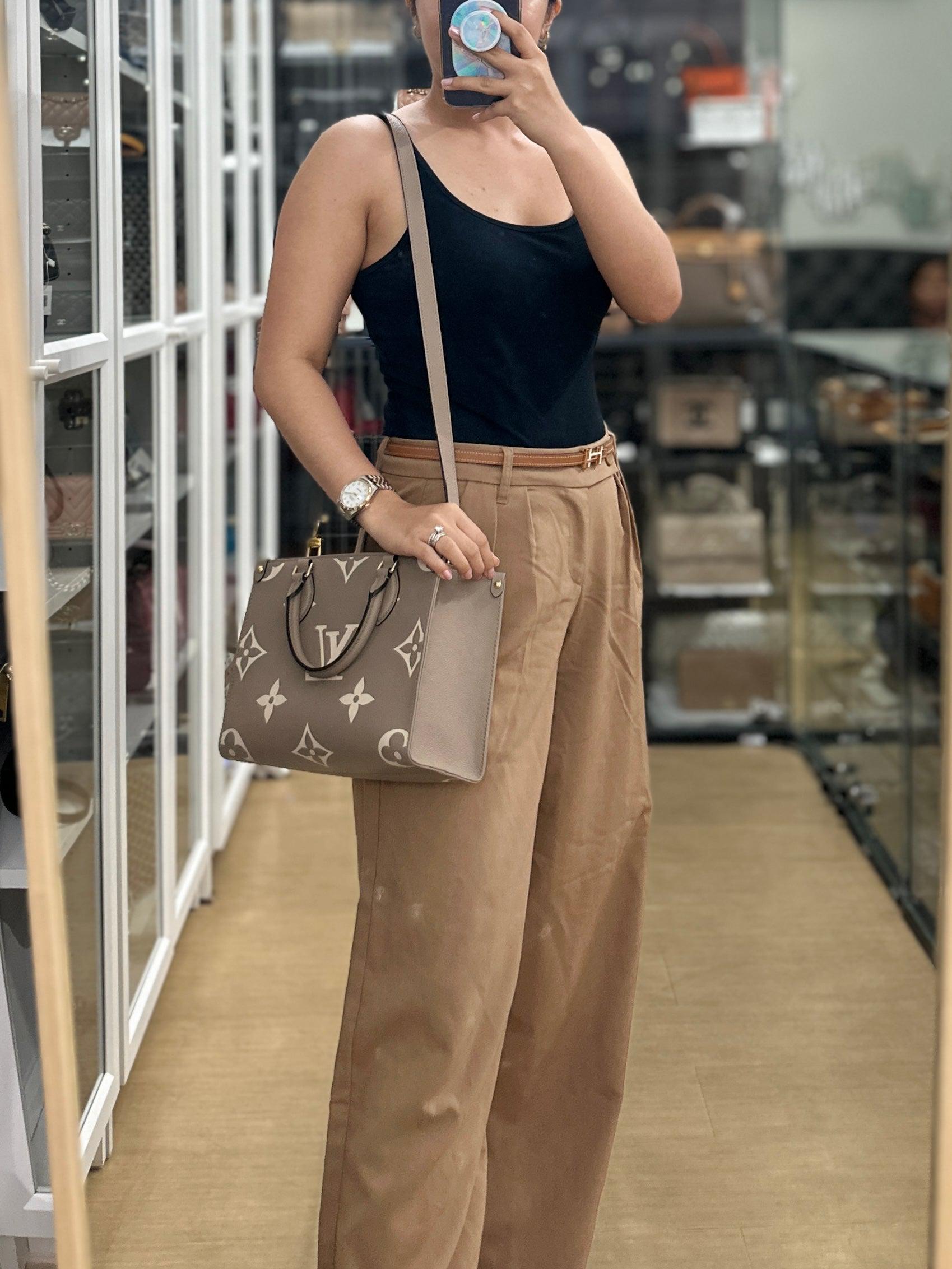 Louis Vuitton OnTheGo (OTG) PM Empreinte Monogram Tourterelle Beige/Cream (microchip)