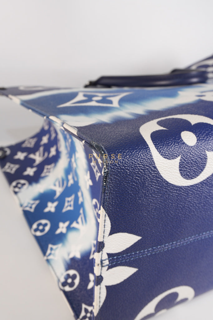 OnTheGo GM Tote Bag Limited Edition in Blue Escale Monogram Giant & Silver Hardware (Date Code: FL026) | Purse Maison Luxury Bags Shop