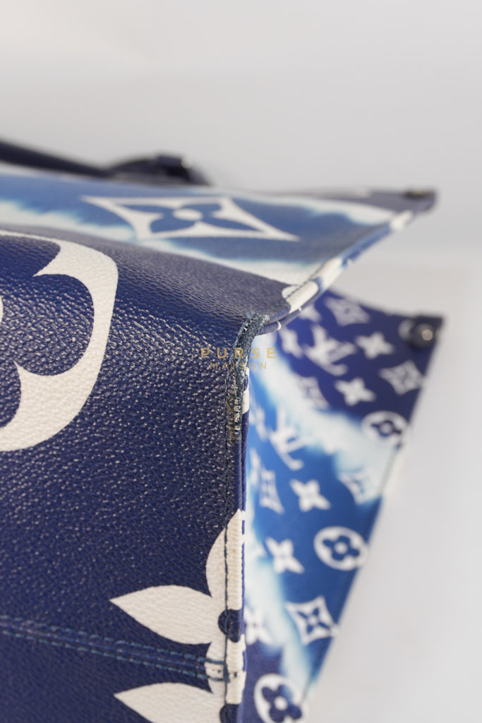 OnTheGo GM Tote Bag Limited Edition in Blue Escale Monogram Giant & Silver Hardware (Date Code: FL026) | Purse Maison Luxury Bags Shop