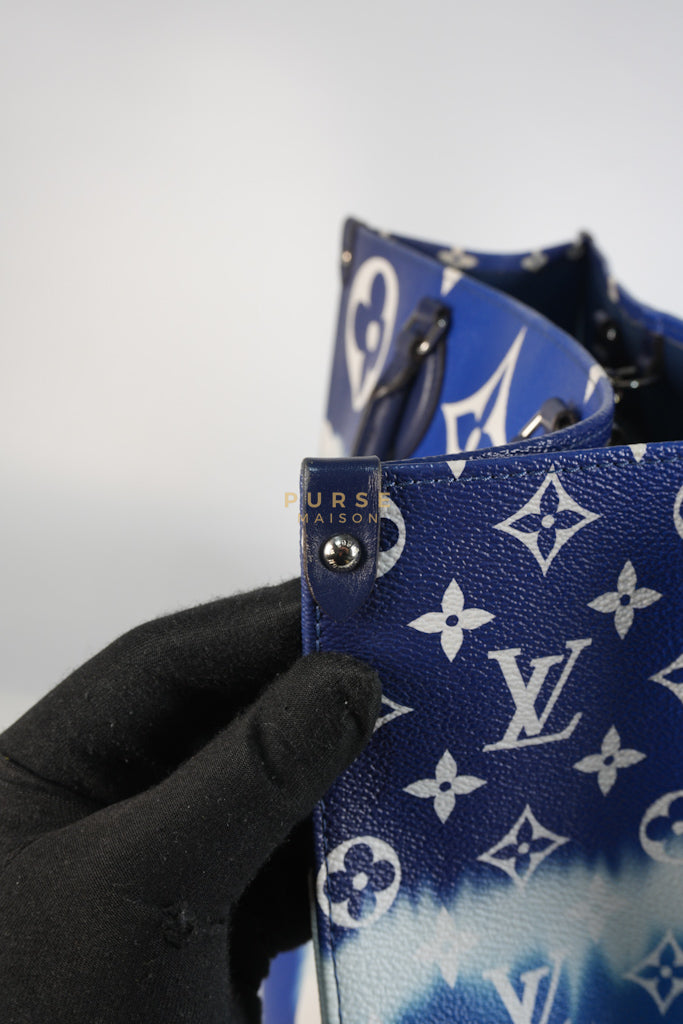 OnTheGo GM Tote Bag Limited Edition in Blue Escale Monogram Giant & Silver Hardware (Date Code: FL026) | Purse Maison Luxury Bags Shop