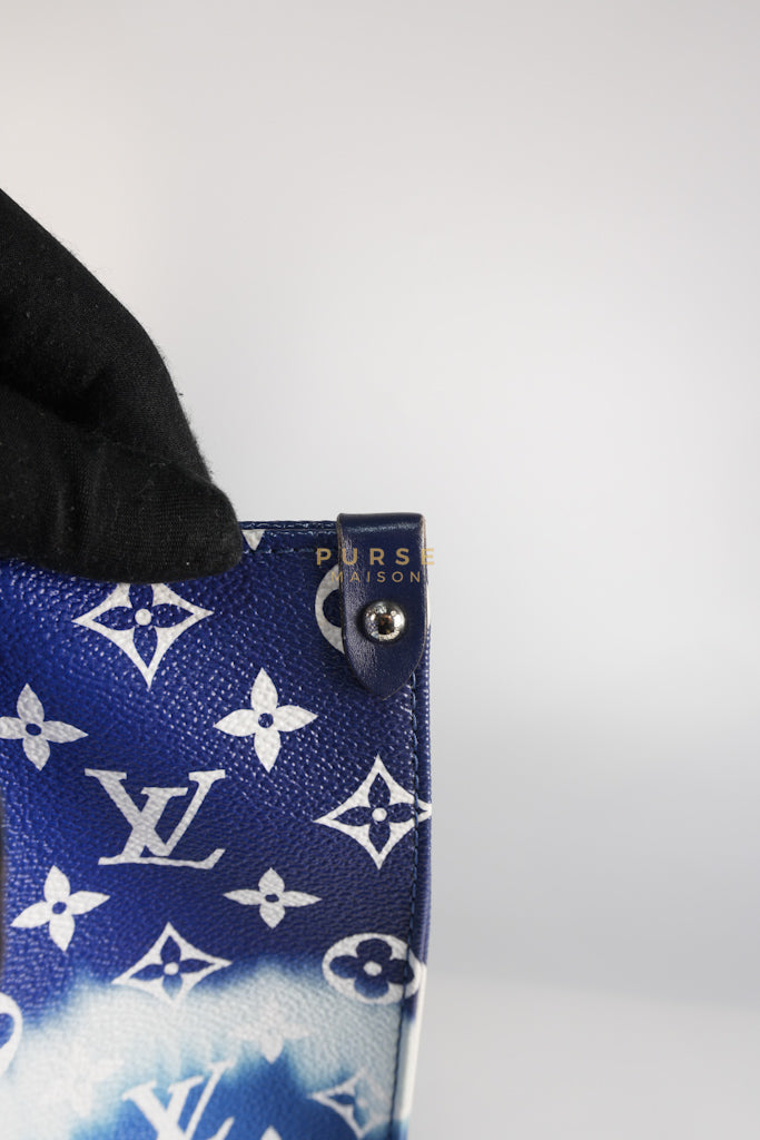 OnTheGo GM Tote Bag Limited Edition in Blue Escale Monogram Giant & Silver Hardware (Date Code: FL026) | Purse Maison Luxury Bags Shop