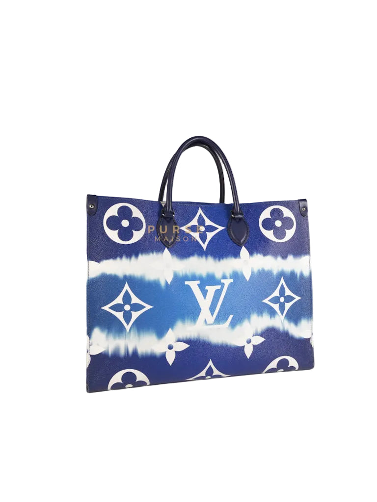 OnTheGo GM Tote Bag Limited Edition in Blue Escale Monogram Giant & Silver Hardware (Date Code: FL026) | Purse Maison Luxury Bags Shop