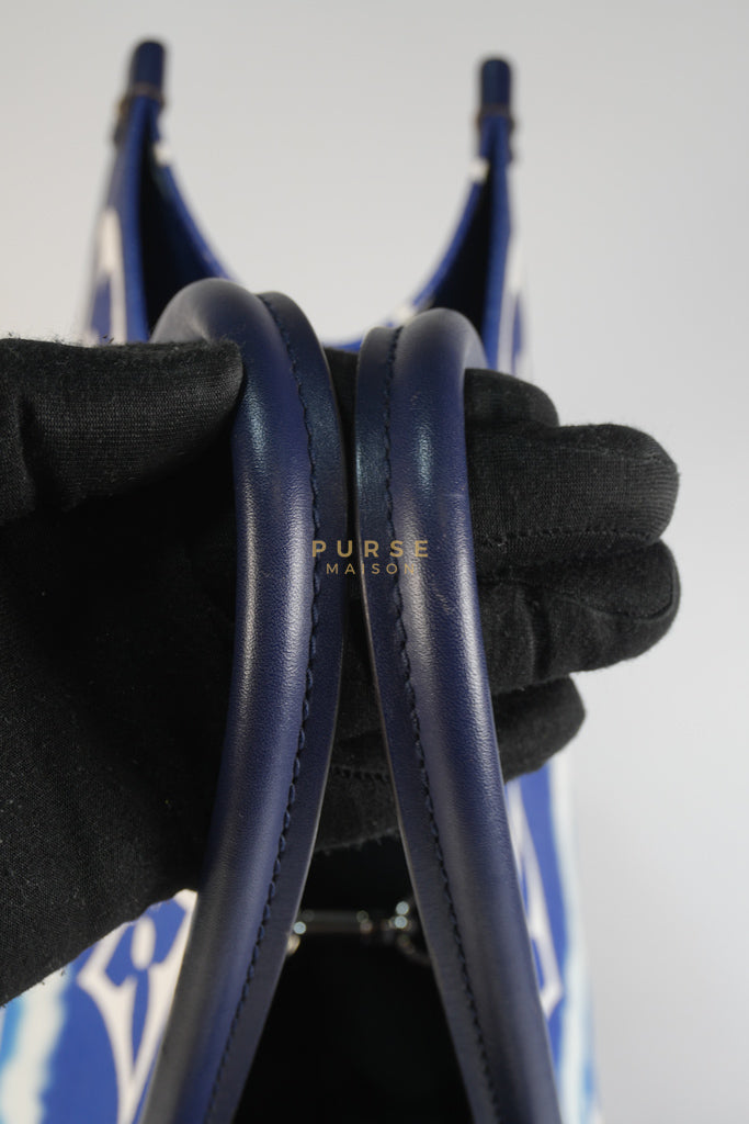 OnTheGo GM Tote Bag Limited Edition in Blue Escale Monogram Giant & Silver Hardware (Date Code: FL026) | Purse Maison Luxury Bags Shop