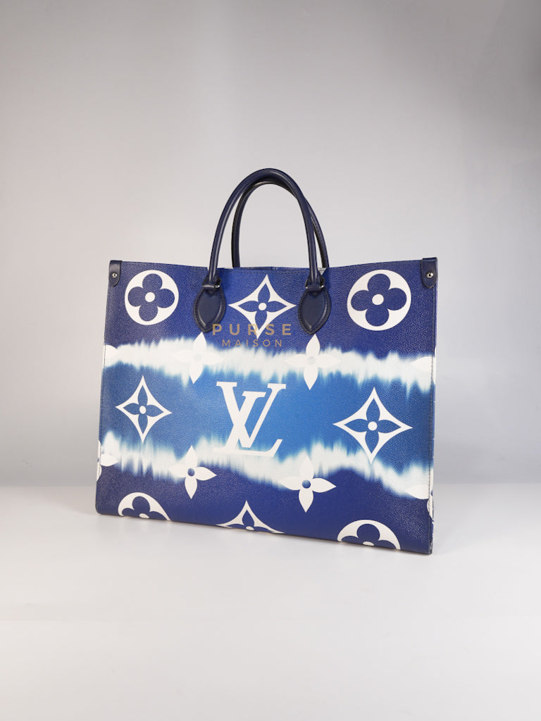OnTheGo GM Tote Bag Limited Edition in Blue Escale Monogram Giant & Silver Hardware (Date Code: FL026) | Purse Maison Luxury Bags Shop