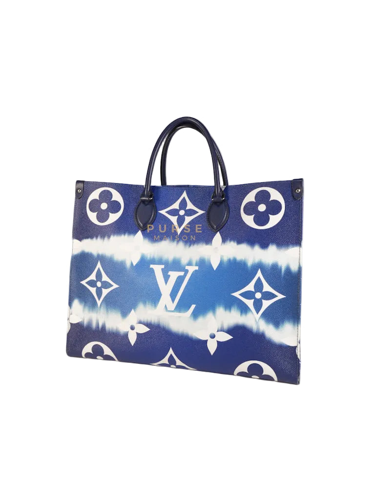 OnTheGo GM Tote Bag Limited Edition in Blue Escale Monogram Giant & Silver Hardware (Date Code: FL026) | Purse Maison Luxury Bags Shop