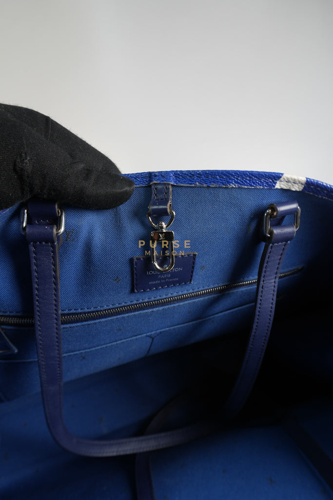 OnTheGo GM Tote Bag Limited Edition in Blue Escale Monogram Giant & Silver Hardware (Date Code: FL026) | Purse Maison Luxury Bags Shop