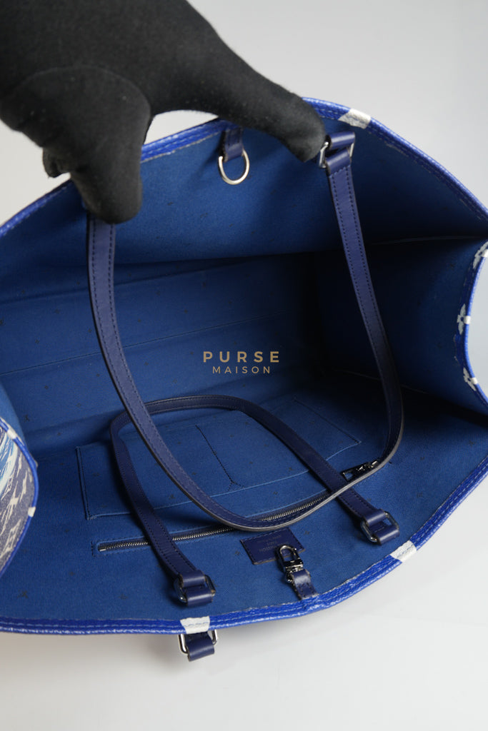 OnTheGo GM Tote Bag Limited Edition in Blue Escale Monogram Giant & Silver Hardware (Date Code: FL026) | Purse Maison Luxury Bags Shop