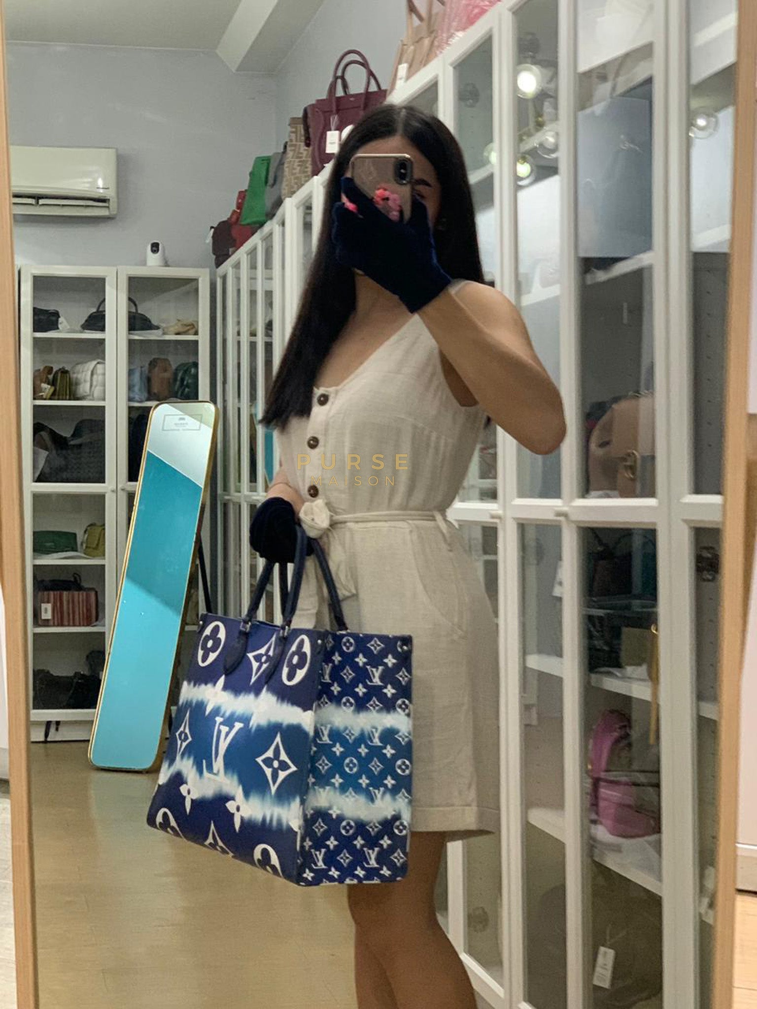 OnTheGo GM Tote Bag Limited Edition in Blue Escale Monogram Giant & Silver Hardware (Date Code: FL026) | Purse Maison Luxury Bags Shop