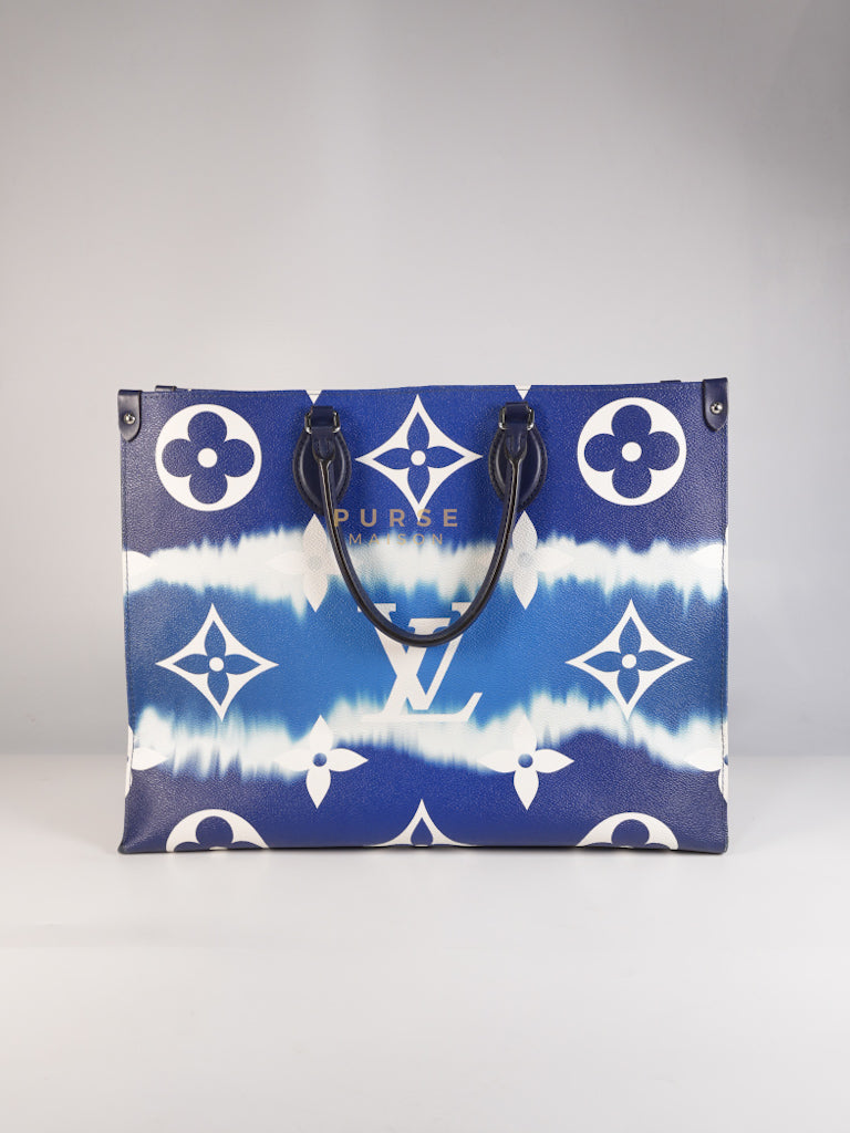 OnTheGo GM Tote Bag Limited Edition in Blue Escale Monogram Giant & Silver Hardware (Date Code: FL026) | Purse Maison Luxury Bags Shop