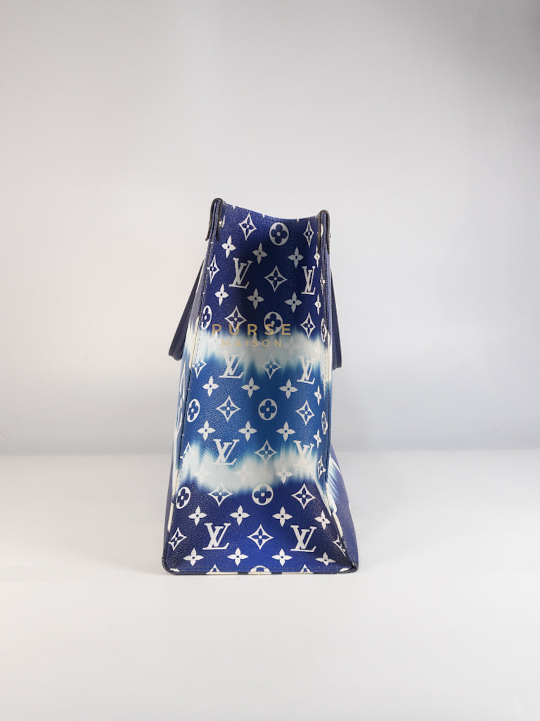 OnTheGo GM Tote Bag Limited Edition in Blue Escale Monogram Giant & Silver Hardware (Date Code: FL026) | Purse Maison Luxury Bags Shop