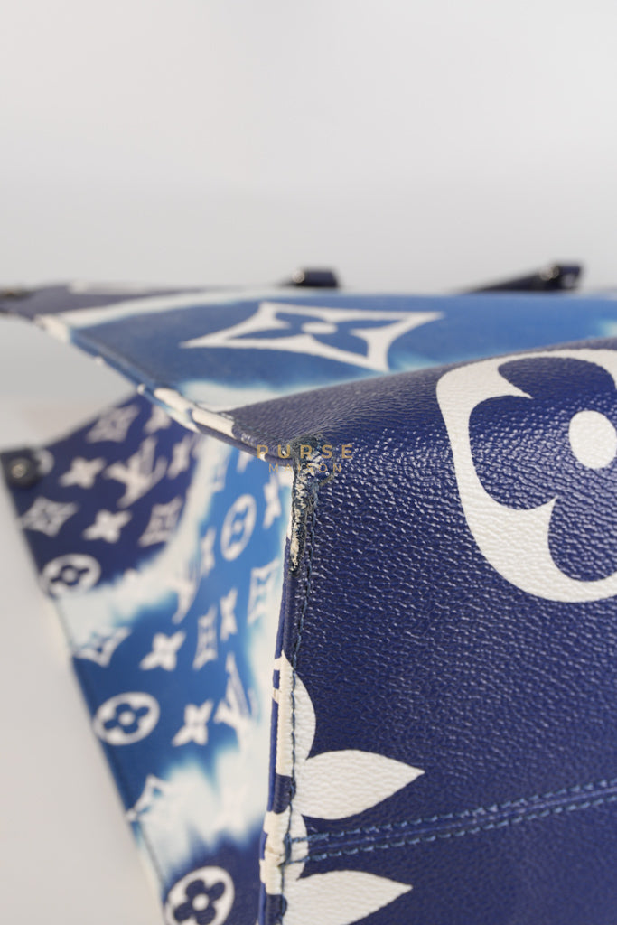 OnTheGo GM Tote Bag Limited Edition in Blue Escale Monogram Giant & Silver Hardware (Date Code: FL026) | Purse Maison Luxury Bags Shop