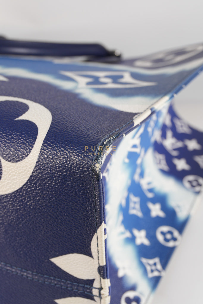 OnTheGo GM Tote Bag Limited Edition in Blue Escale Monogram Giant & Silver Hardware (Date Code: FL026) | Purse Maison Luxury Bags Shop