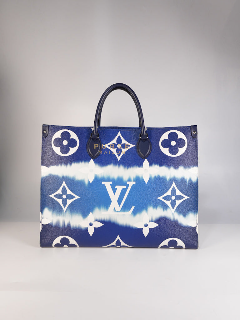 OnTheGo GM Tote Bag Limited Edition in Blue Escale Monogram Giant & Silver Hardware (Date Code: FL026) | Purse Maison Luxury Bags Shop