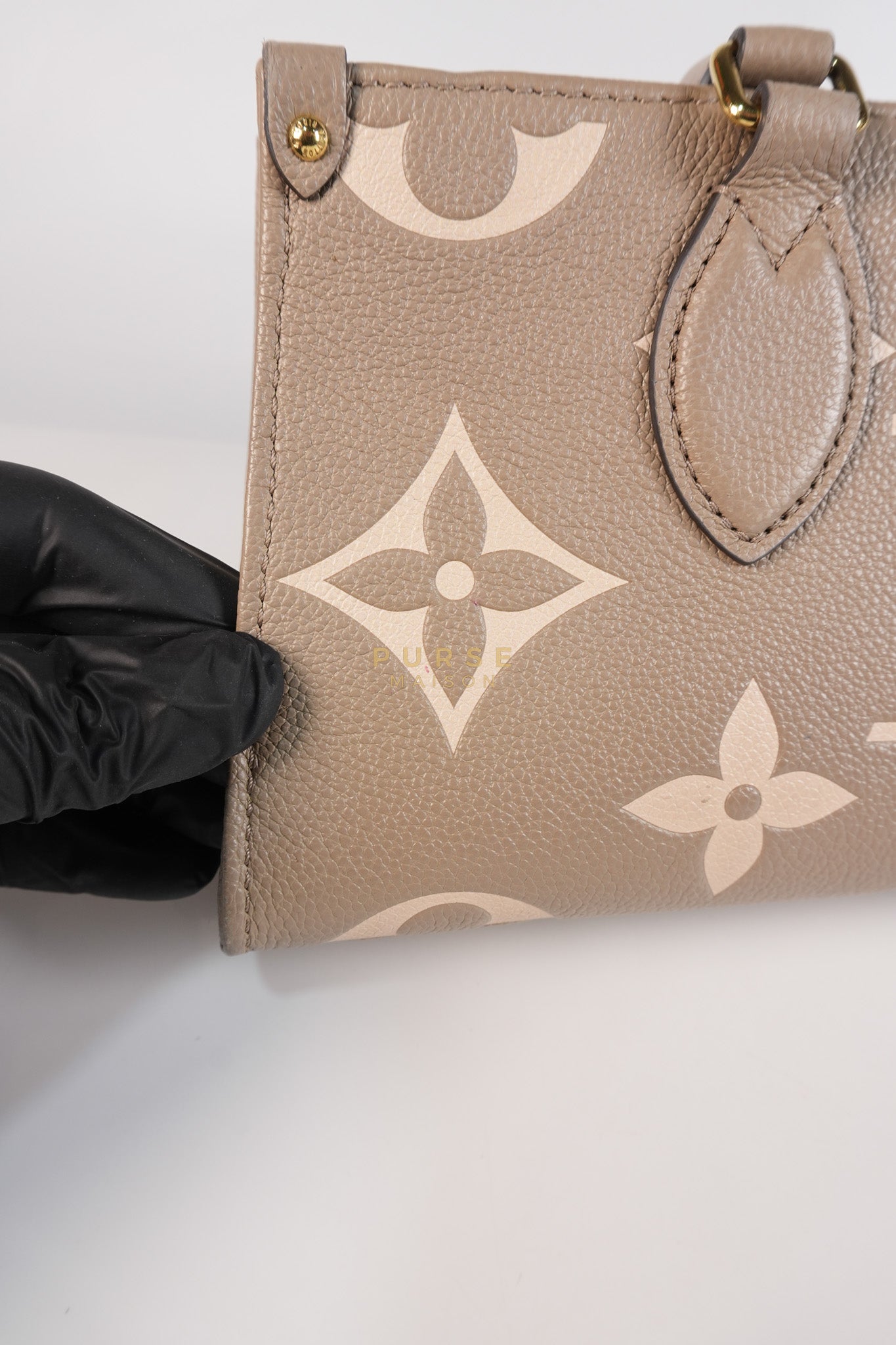 OnTheGo (OTG) East West Bi-color Empriente Leather (Microchip) | Purse Maison Luxury Bags Shop