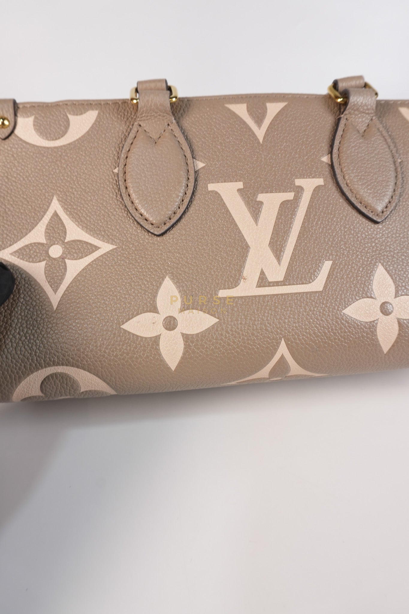 OnTheGo (OTG) East West Bi-color Empriente Leather (Microchip) | Purse Maison Luxury Bags Shop