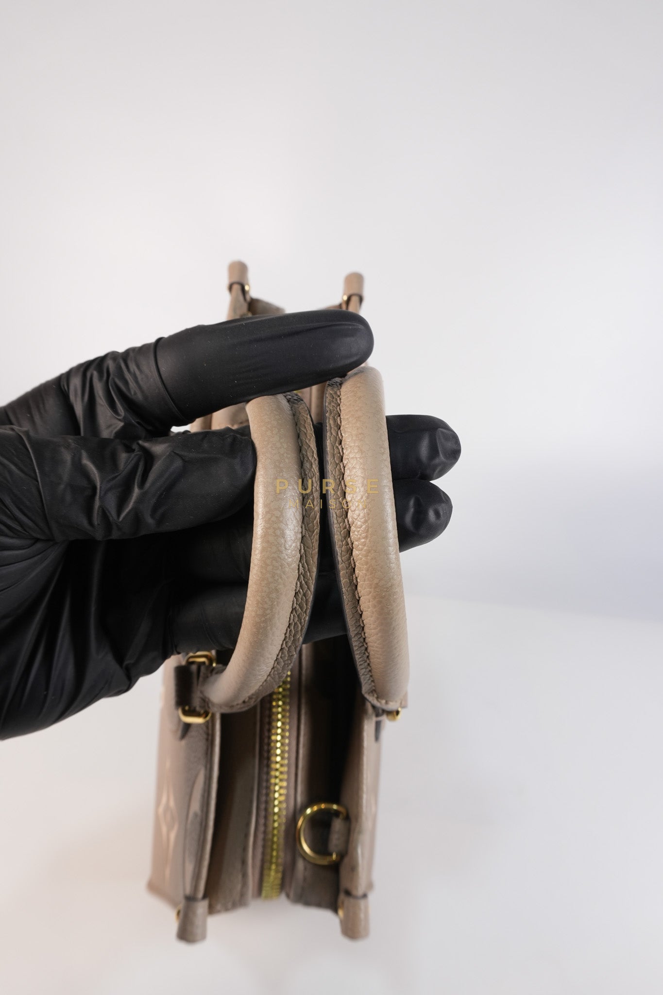 OnTheGo (OTG) East West Bi-color Empriente Leather (Microchip) | Purse Maison Luxury Bags Shop