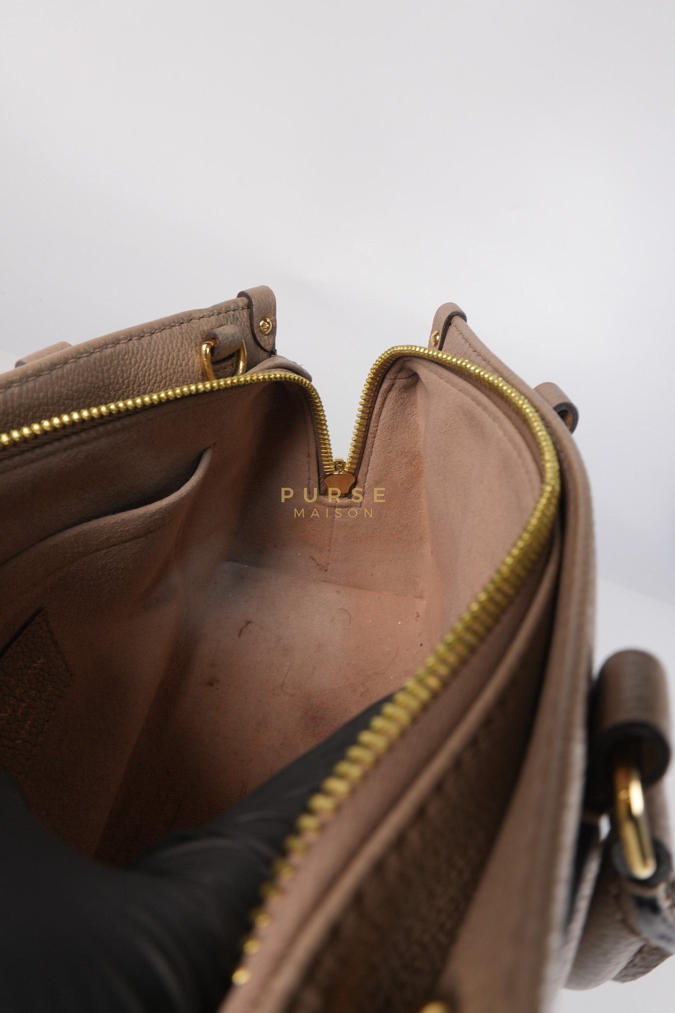 OnTheGo (OTG) East West Bi-color Empriente Leather (Microchip) | Purse Maison Luxury Bags Shop