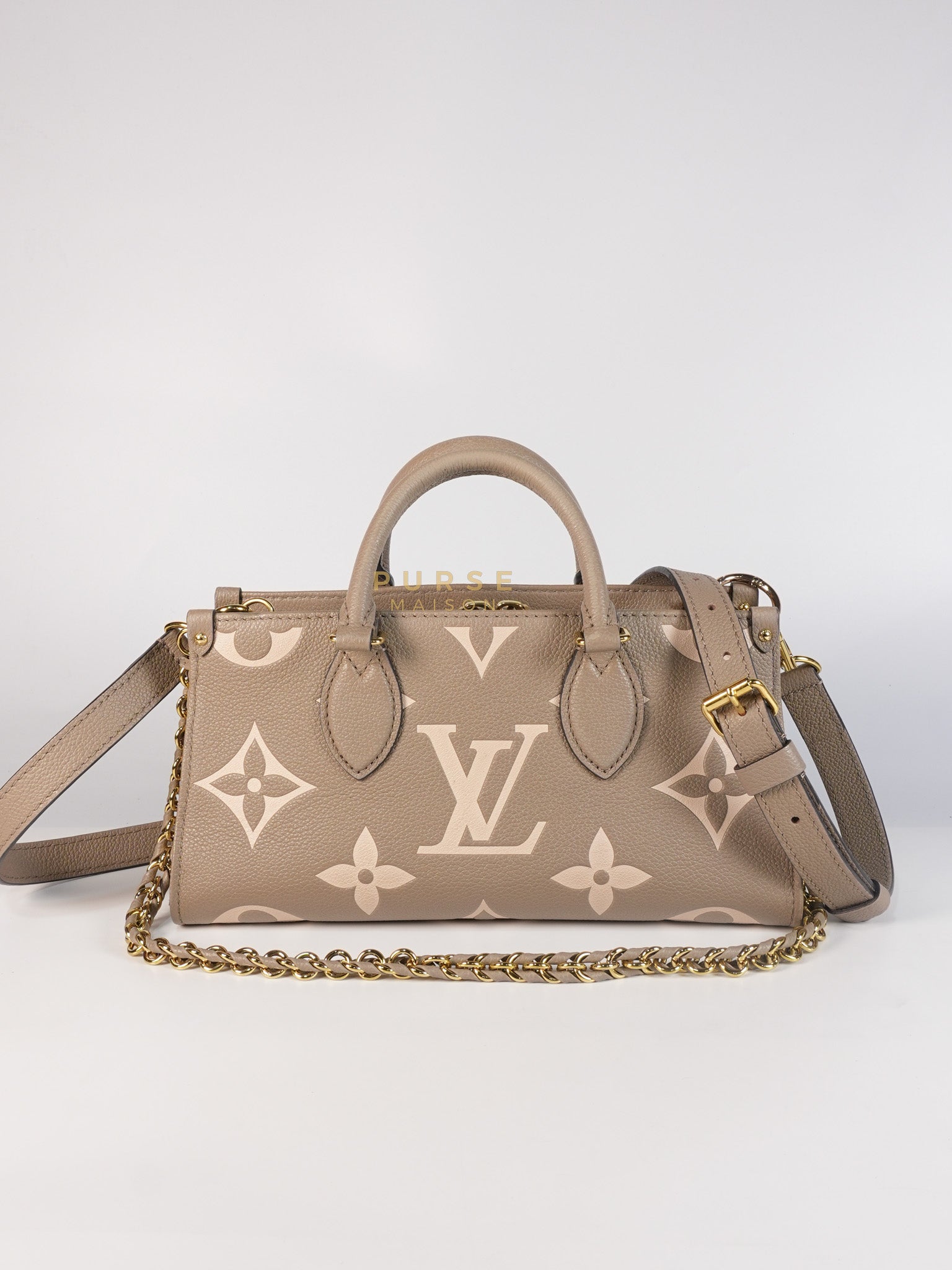 OnTheGo (OTG) East West Bi-color Empriente Leather (Microchip) | Purse Maison Luxury Bags Shop