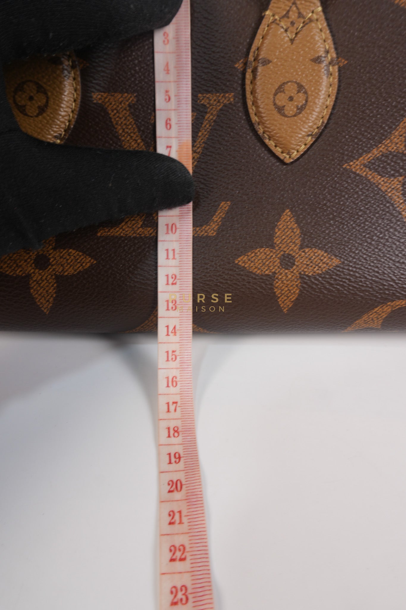 OnTheGo (OTG) East West in Reverse Monogram Canvas & Gold Hardware Microchip | Purse Maison Luxury Bags Shop