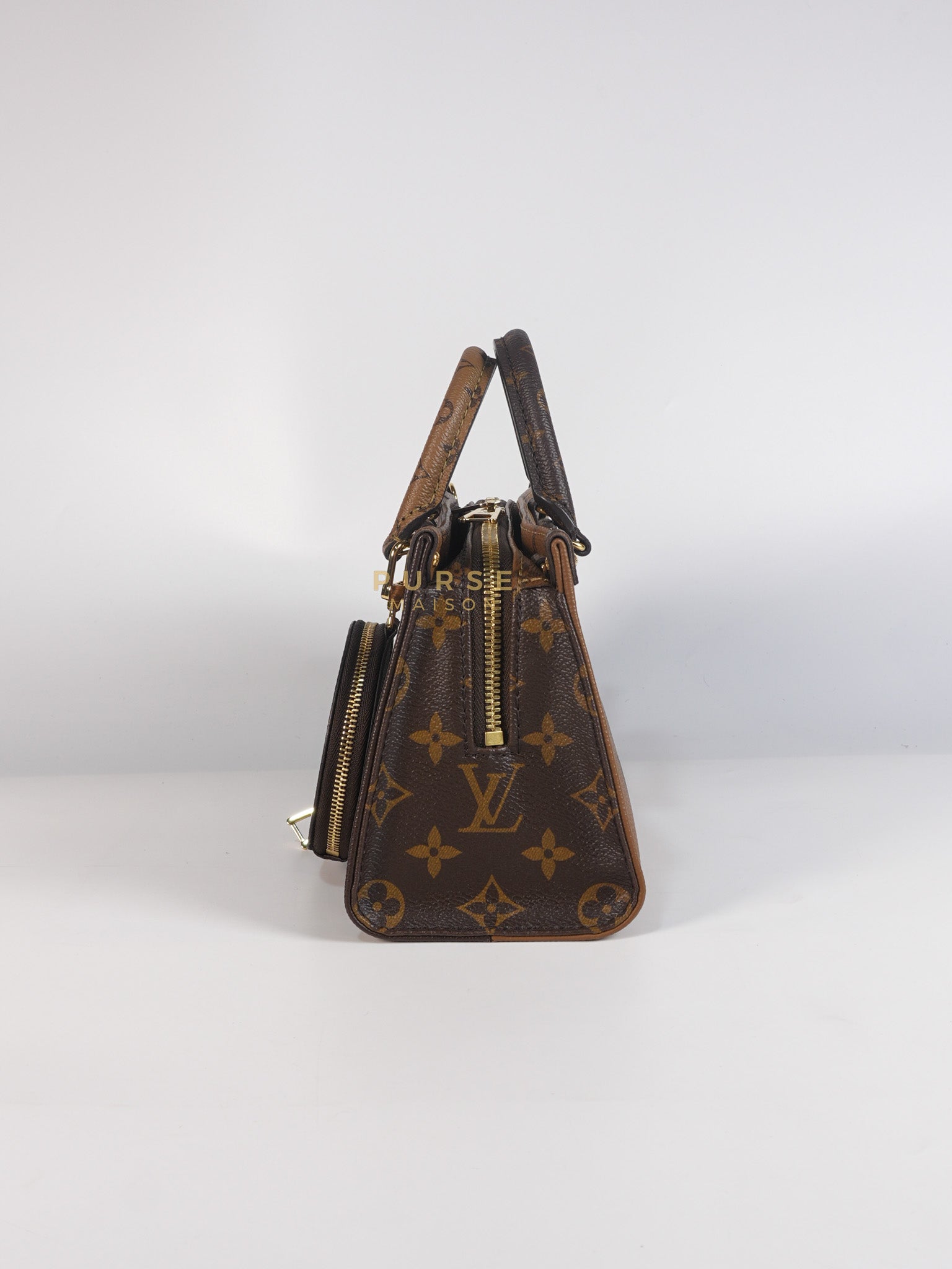 OnTheGo (OTG) East West in Reverse Monogram Canvas & Gold Hardware Microchip | Purse Maison Luxury Bags Shop