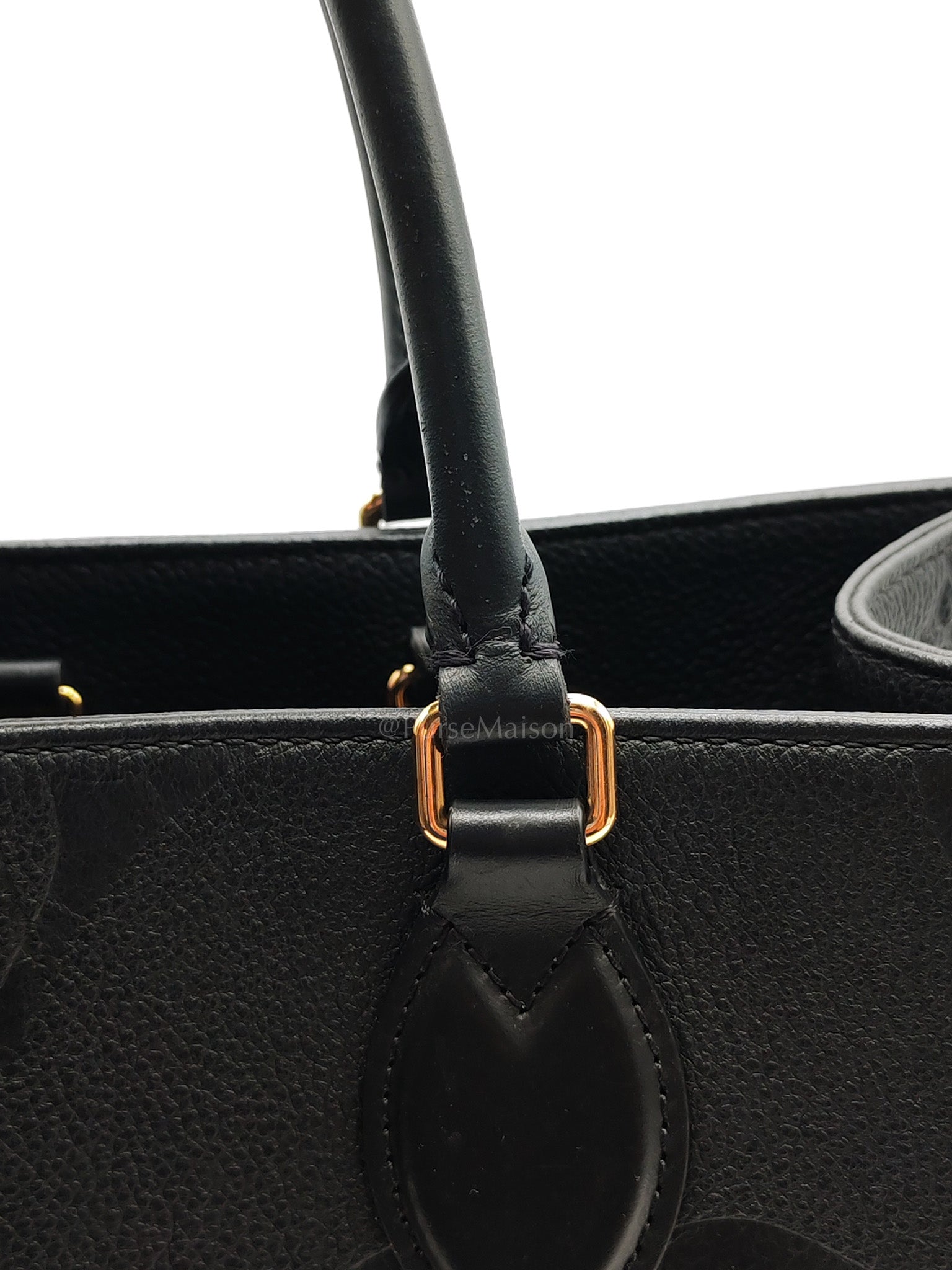 OnTheGo (OTG) MM in Black Empreinte Leather Tote Bag (Microchip) | Purse Maison Luxury Bags Shop