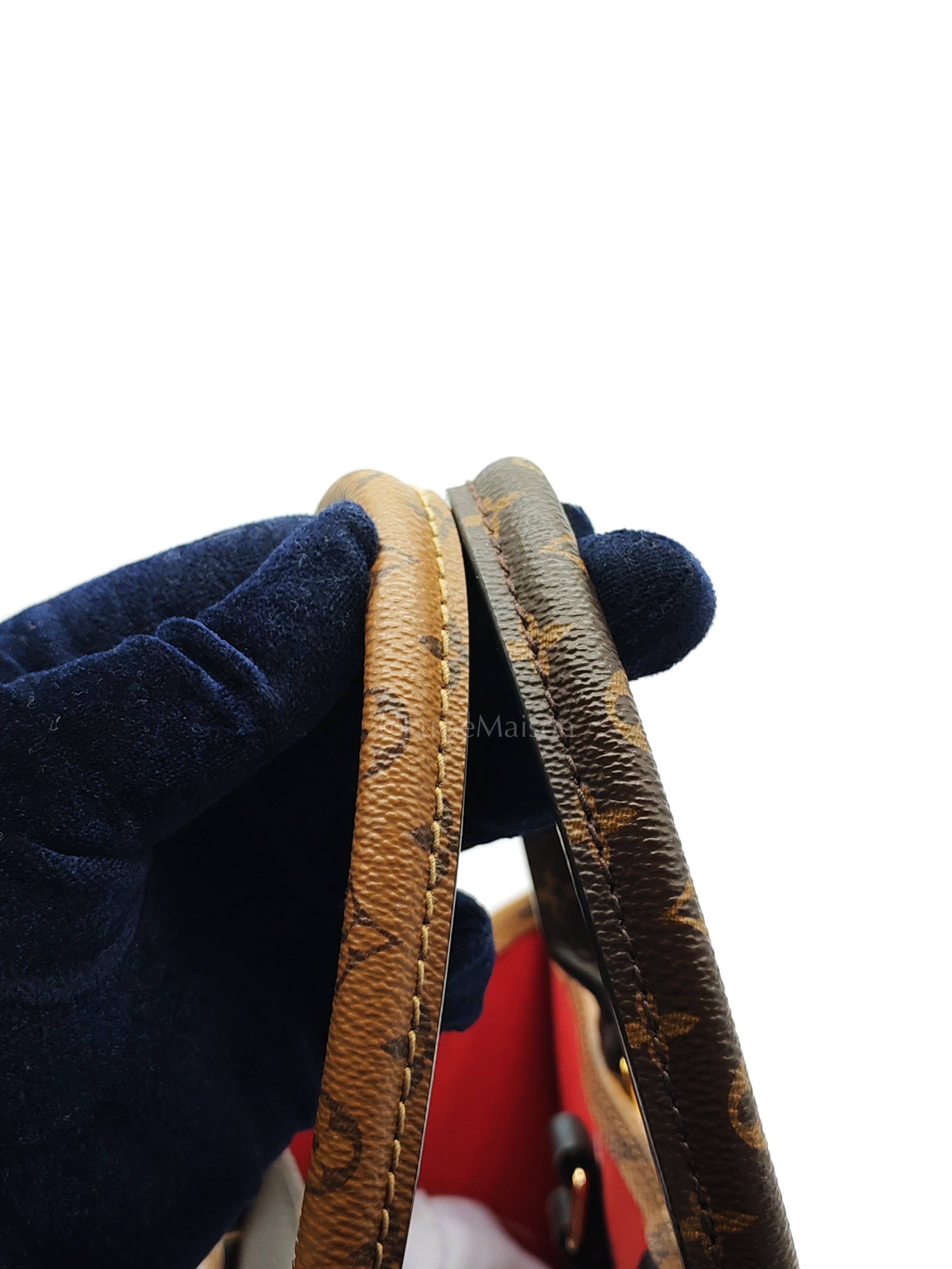 OnTheGo (OTG) MM in Reverse Monogram Canvas and Gold Hardware Microchip | Purse Maison Luxury Bags Shop