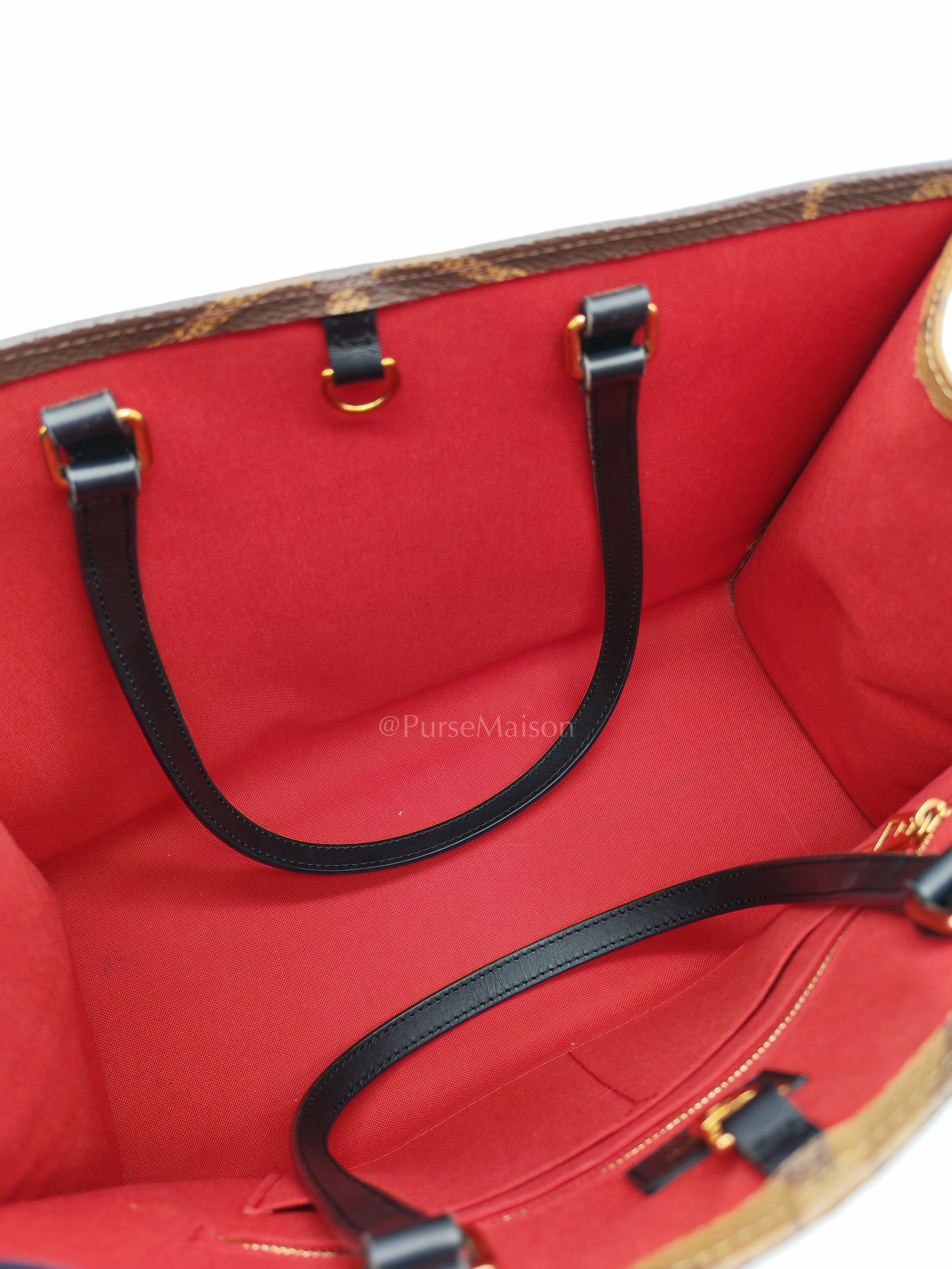 OnTheGo (OTG) MM in Reverse Monogram Canvas and Gold Hardware Microchip | Purse Maison Luxury Bags Shop
