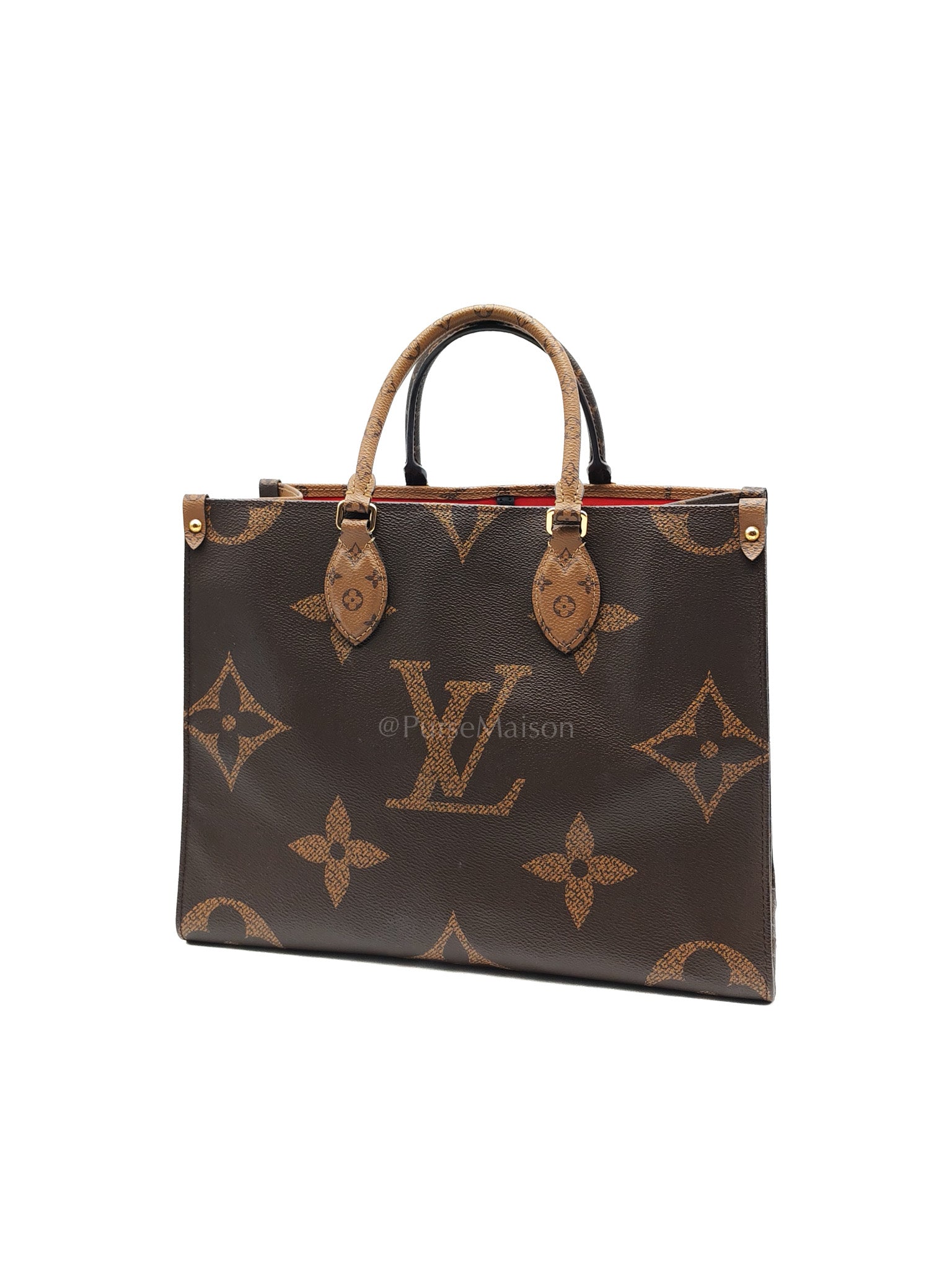 OnTheGo (OTG) MM in Reverse Monogram Canvas & Gold Hardware (Datecode: FL4200) | Purse Maison Luxury Bags Shop