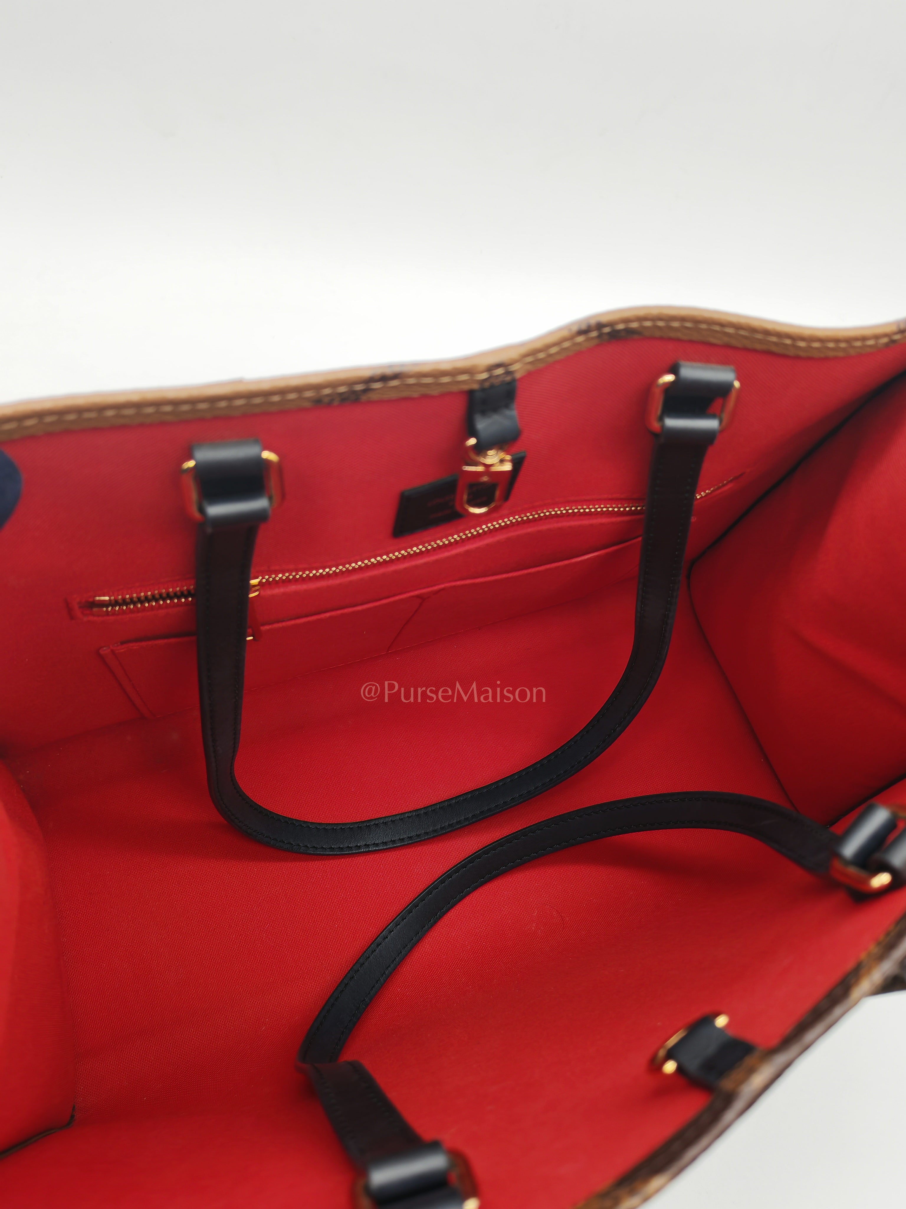 OnTheGo (OTG) MM in Reverse Monogram Canvas & Gold Hardware Microchip | Purse Maison Luxury Bags Shop
