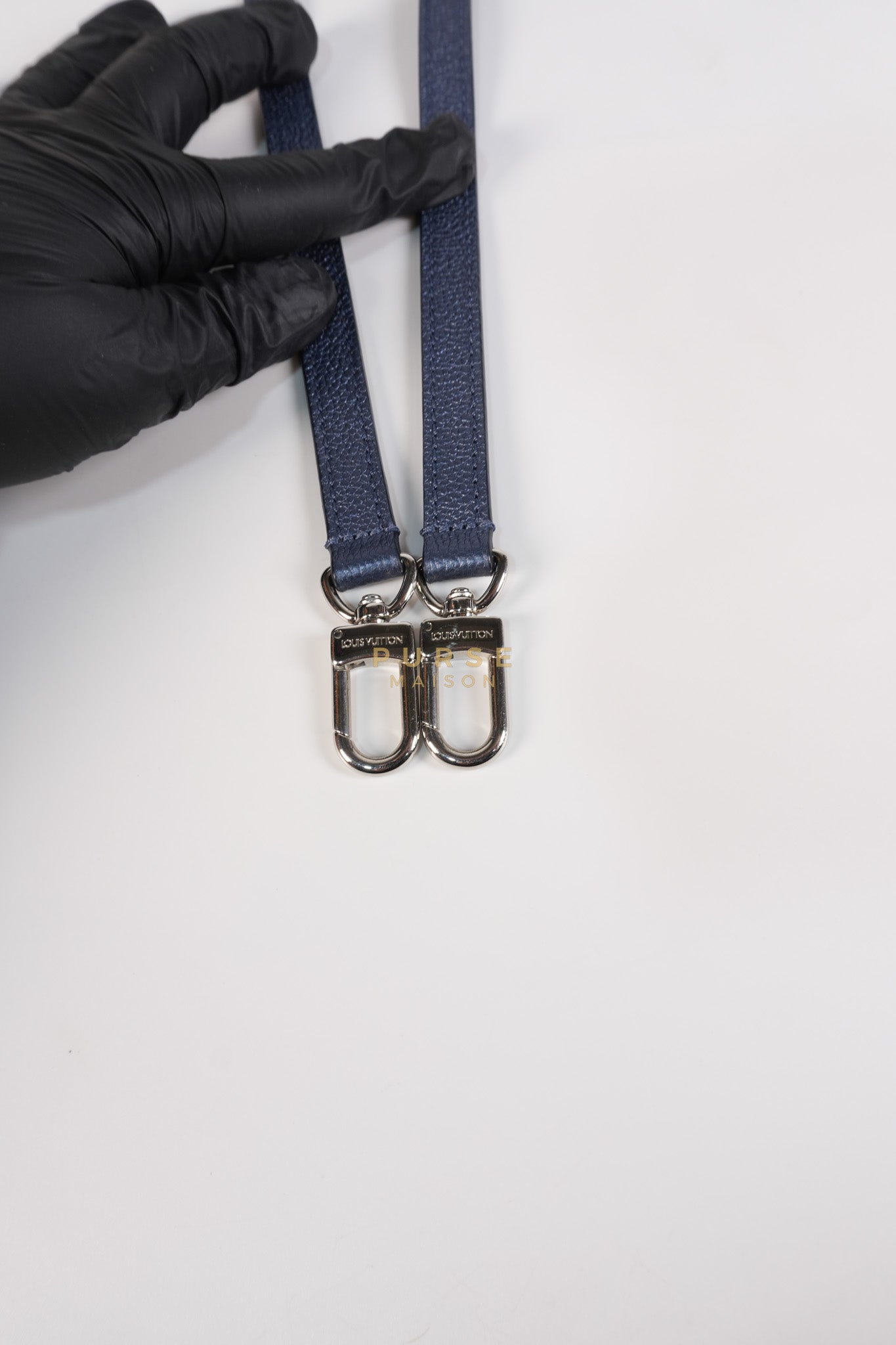 OnTheGo (OTG) PM Navy Nacre Metallic Empreinte Giant Monogram (Microchip) | Purse Maison Luxury Bags Shop