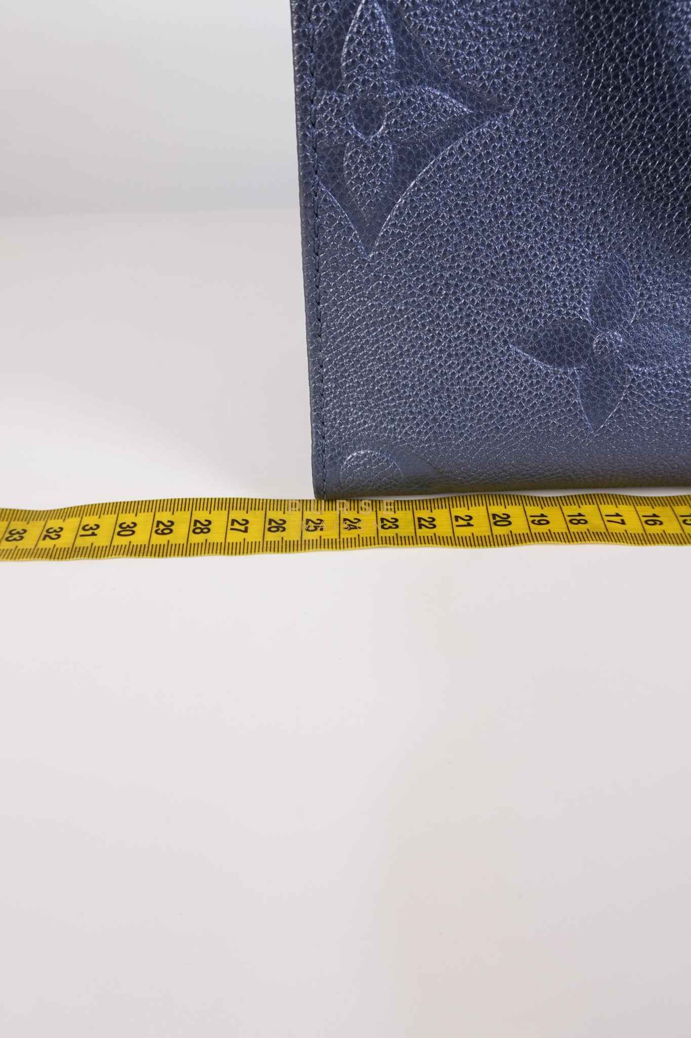 OnTheGo (OTG) PM Navy Nacre Metallic Empreinte Giant Monogram (Microchip) | Purse Maison Luxury Bags Shop