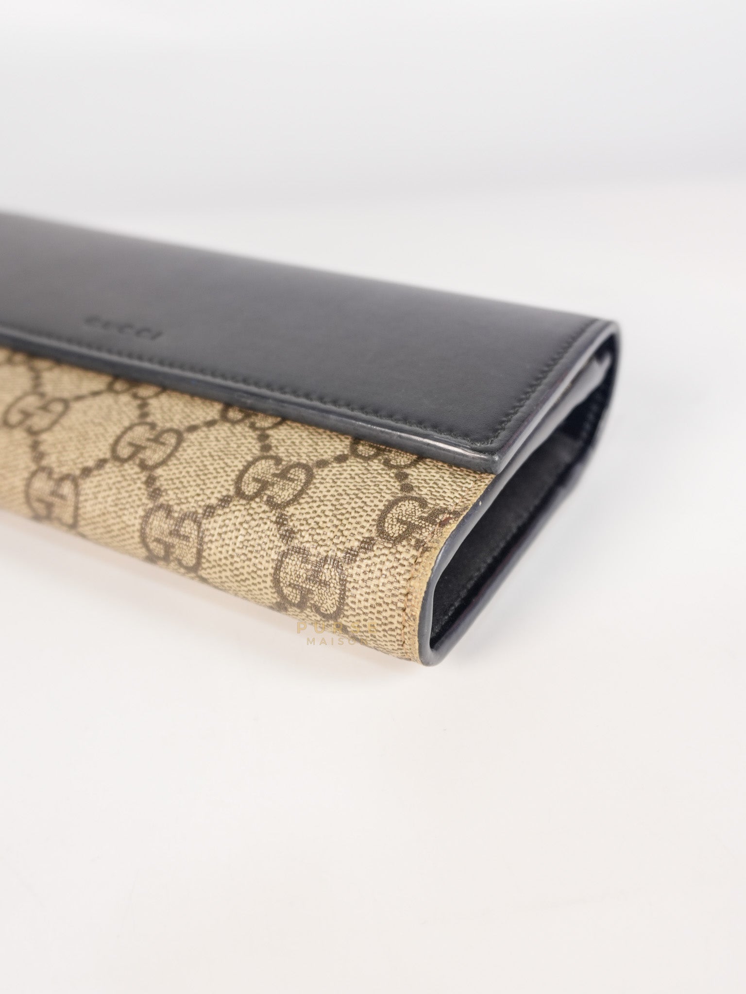 Ophidia Continental Wallet in Beige/Ebony | Purse Maison Luxury Bags Shop