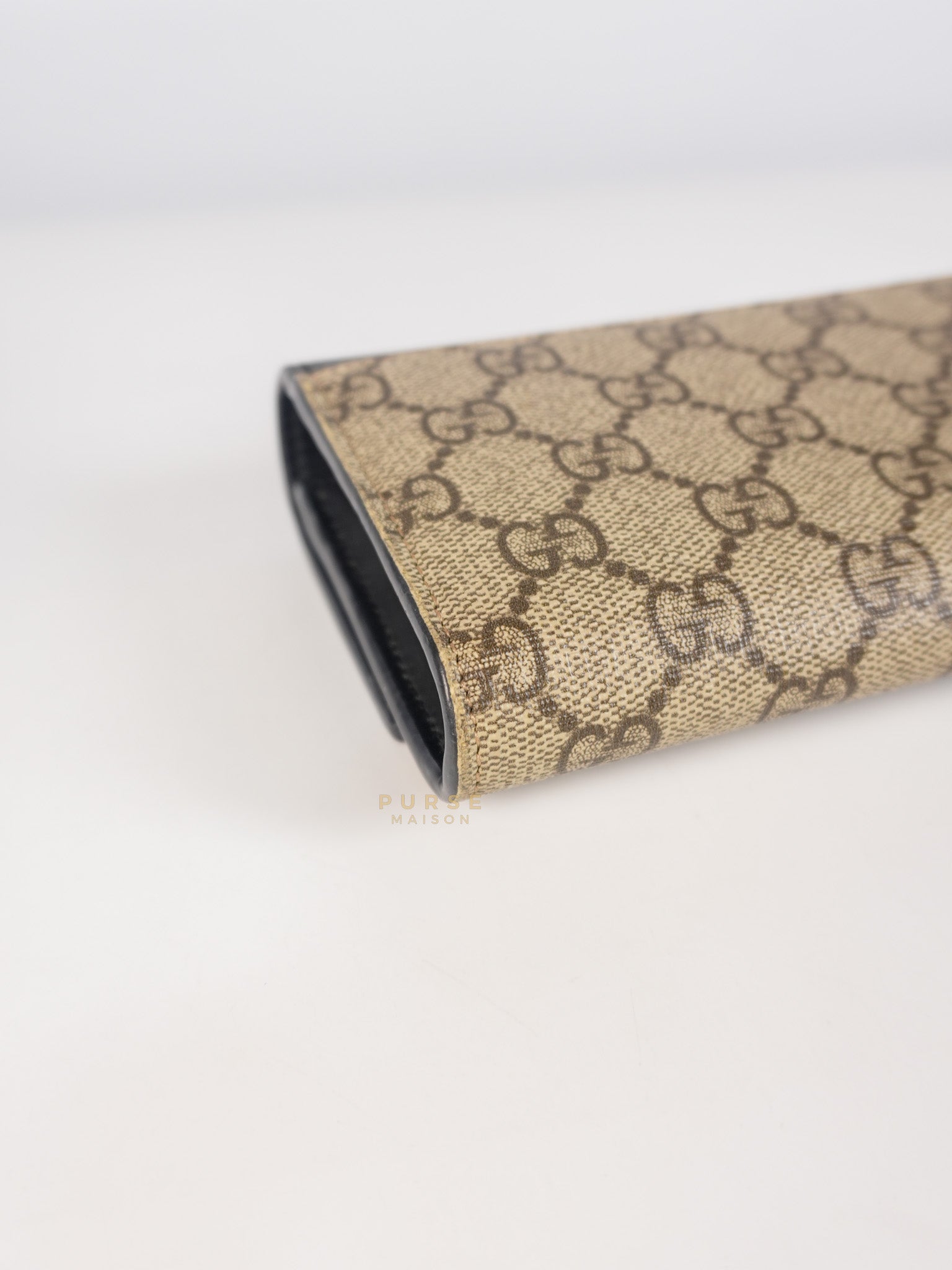 Ophidia Continental Wallet in Beige/Ebony | Purse Maison Luxury Bags Shop