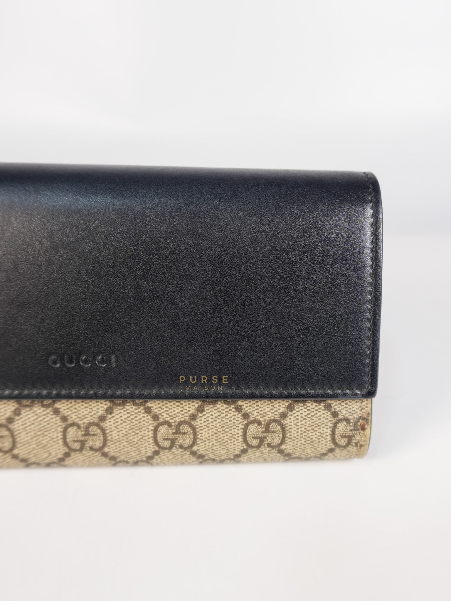 Ophidia Continental Wallet in Beige/Ebony | Purse Maison Luxury Bags Shop