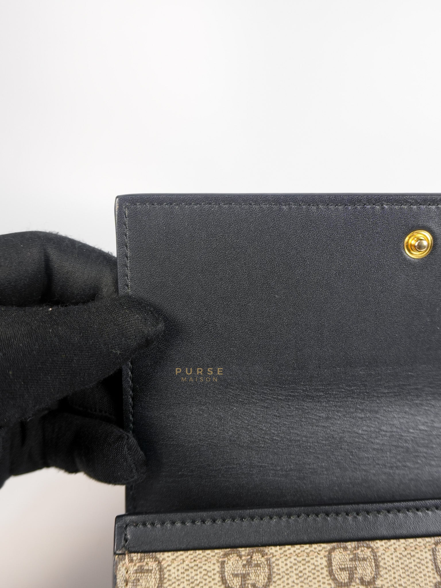 Ophidia Continental Wallet in Beige/Ebony | Purse Maison Luxury Bags Shop