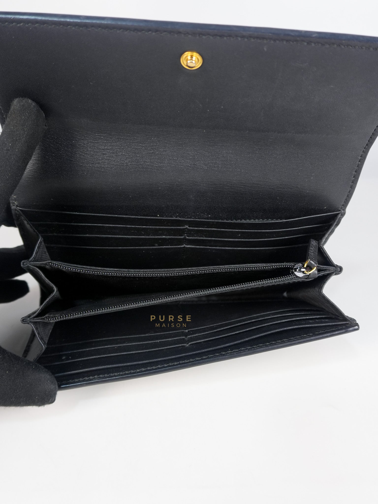 Ophidia Continental Wallet in Beige/Ebony | Purse Maison Luxury Bags Shop