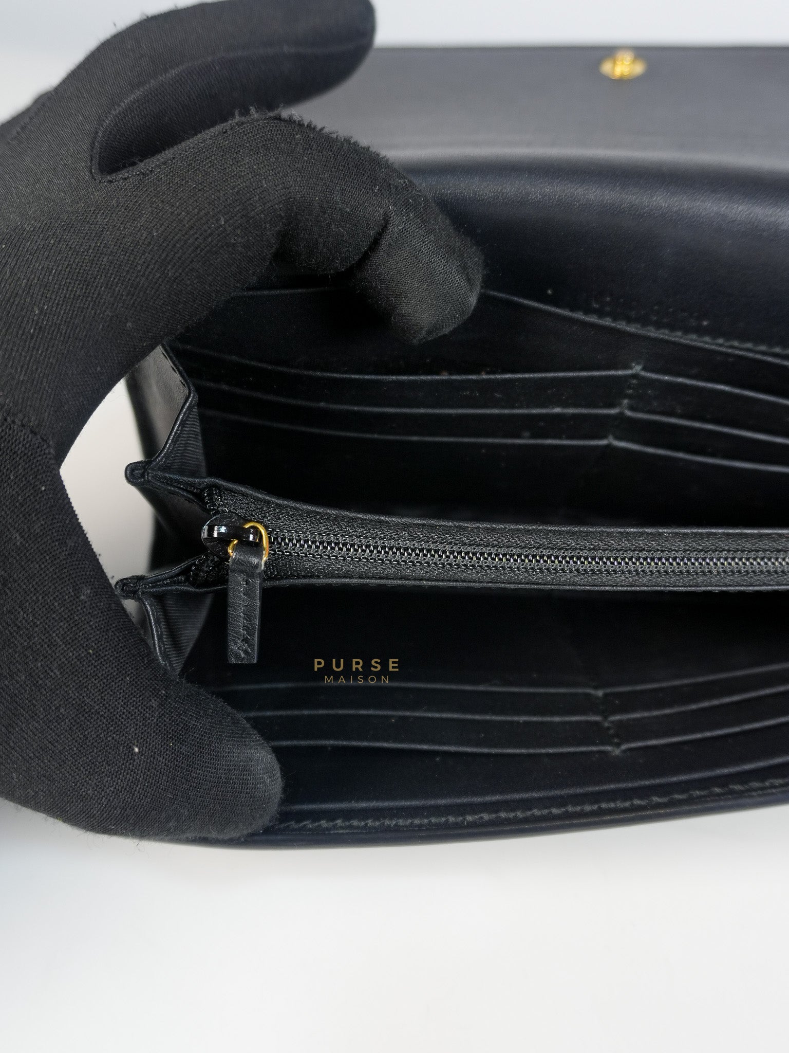 Ophidia Continental Wallet in Beige/Ebony | Purse Maison Luxury Bags Shop