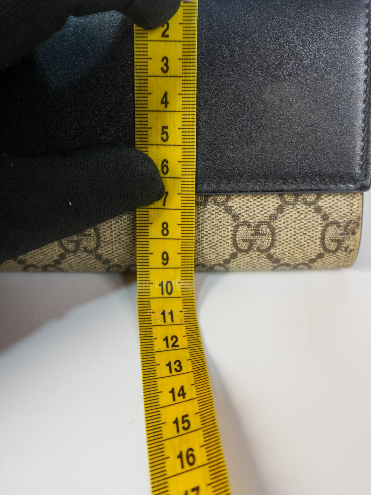 Ophidia Continental Wallet in Beige/Ebony | Purse Maison Luxury Bags Shop