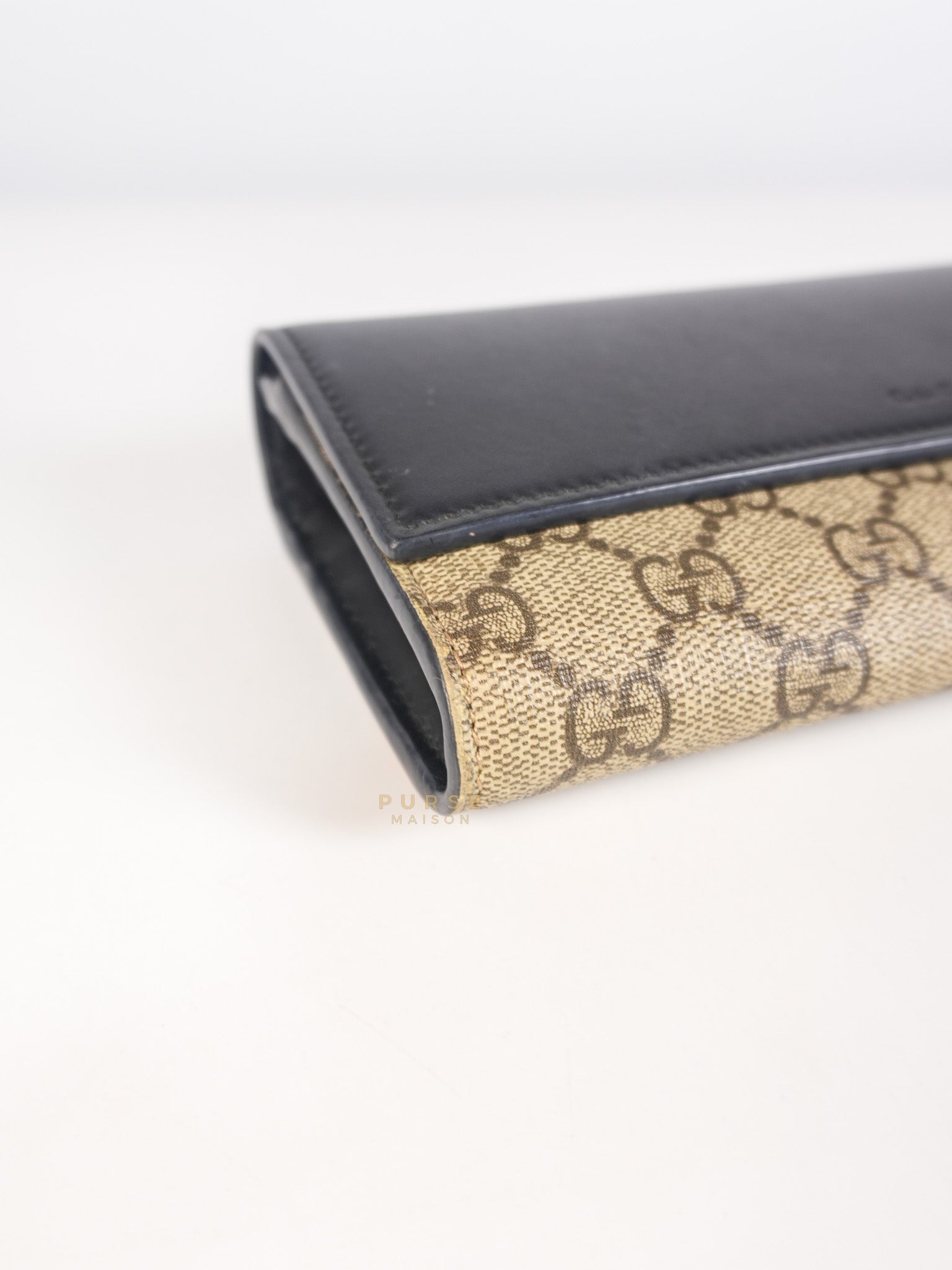 Ophidia Continental Wallet in Beige/Ebony | Purse Maison Luxury Bags Shop