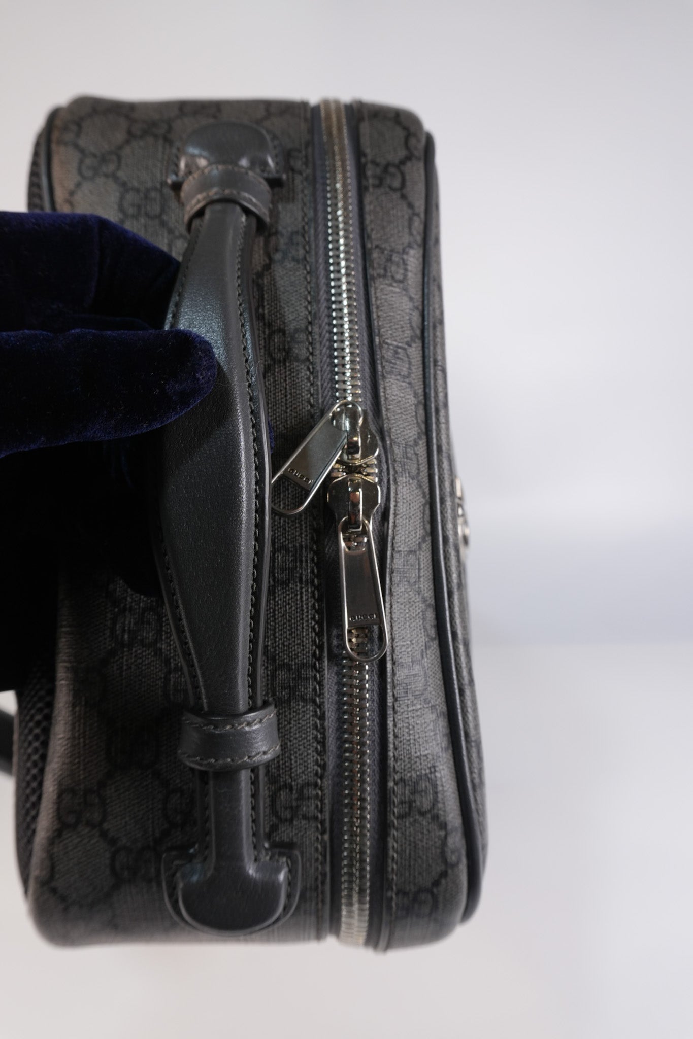 Ophidia GG Backpack Medium in Grey GG Supreme Coated Canvas | Purse Maison Luxury Bags Shop