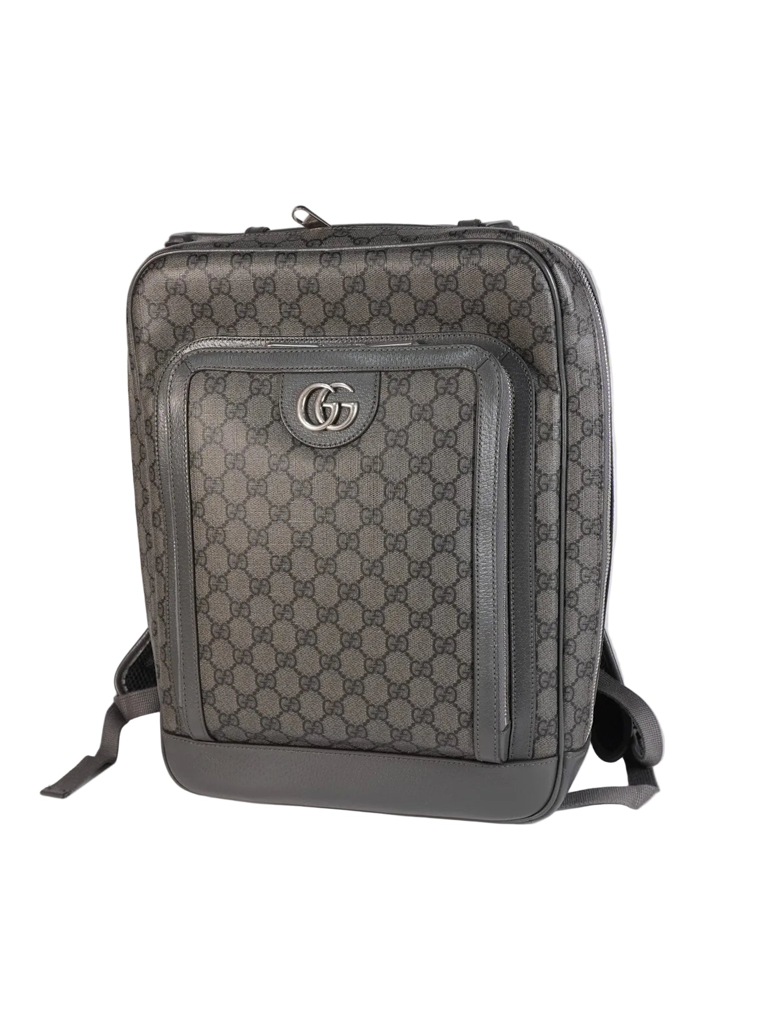 Ophidia GG Backpack Medium in Grey GG Supreme Coated Canvas | Purse Maison Luxury Bags Shop