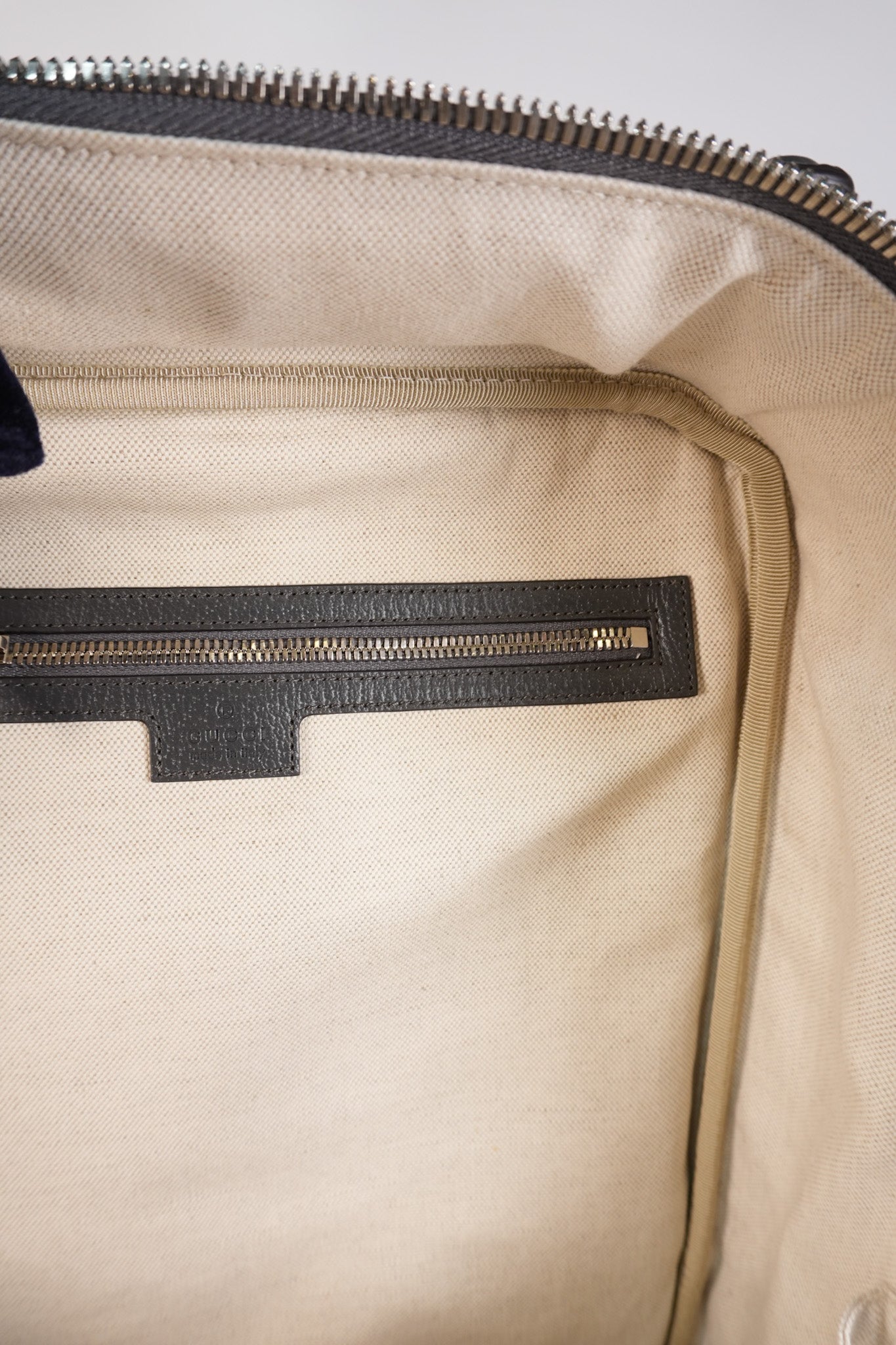 Ophidia GG Backpack Medium in Grey GG Supreme Coated Canvas | Purse Maison Luxury Bags Shop