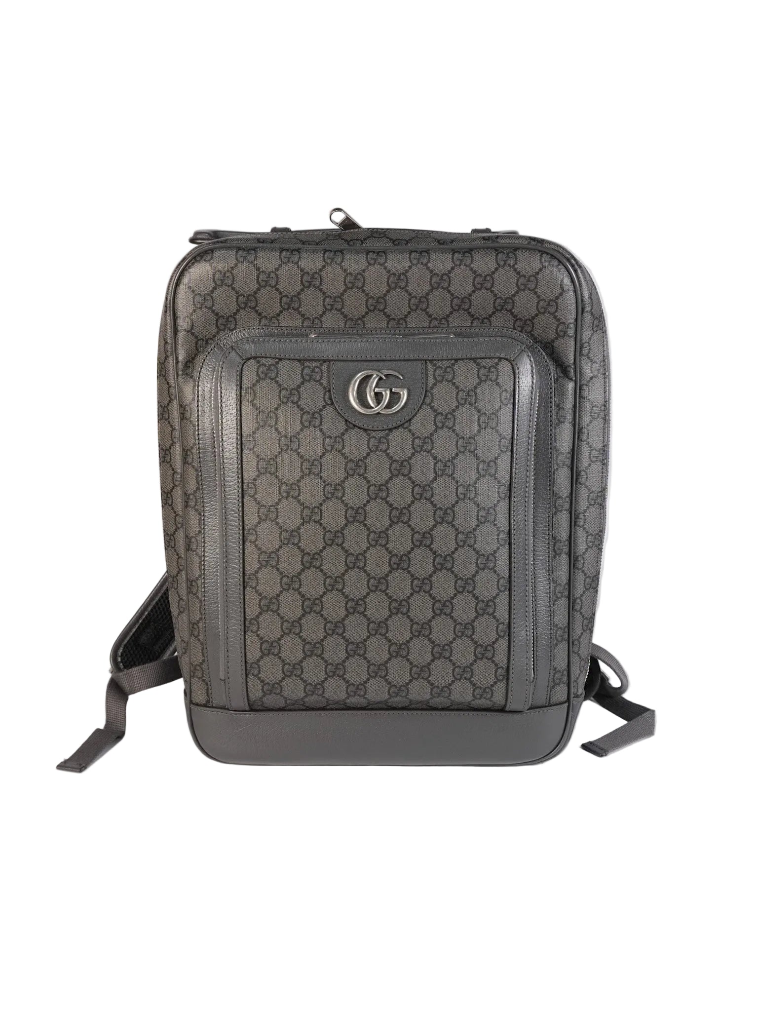 Ophidia GG Backpack Medium in Grey GG Supreme Coated Canvas | Purse Maison Luxury Bags Shop