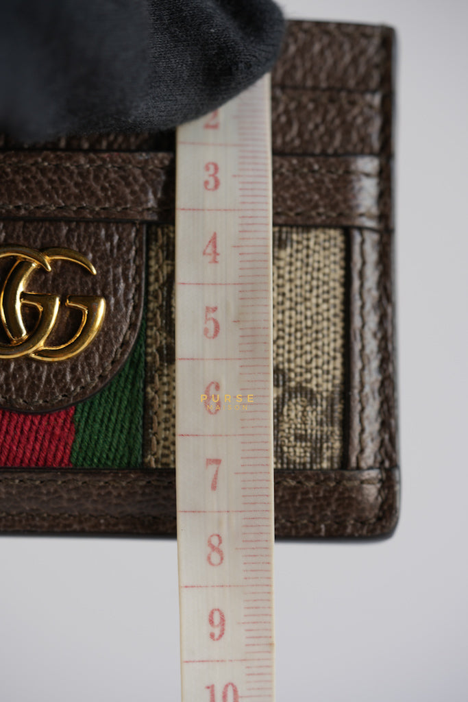 Ophidia GG Card Holder in Brown | Purse Maison Luxury Bags Shop