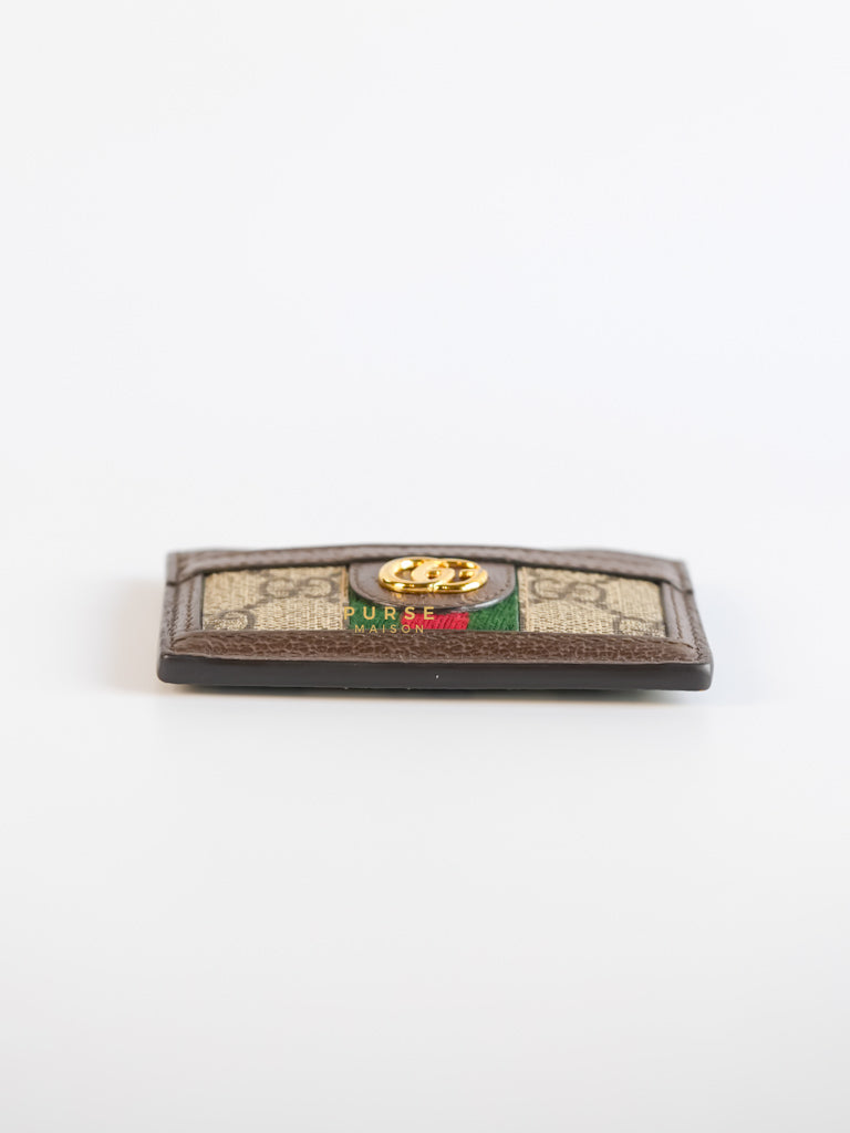 Ophidia GG Card Holder in Brown | Purse Maison Luxury Bags Shop
